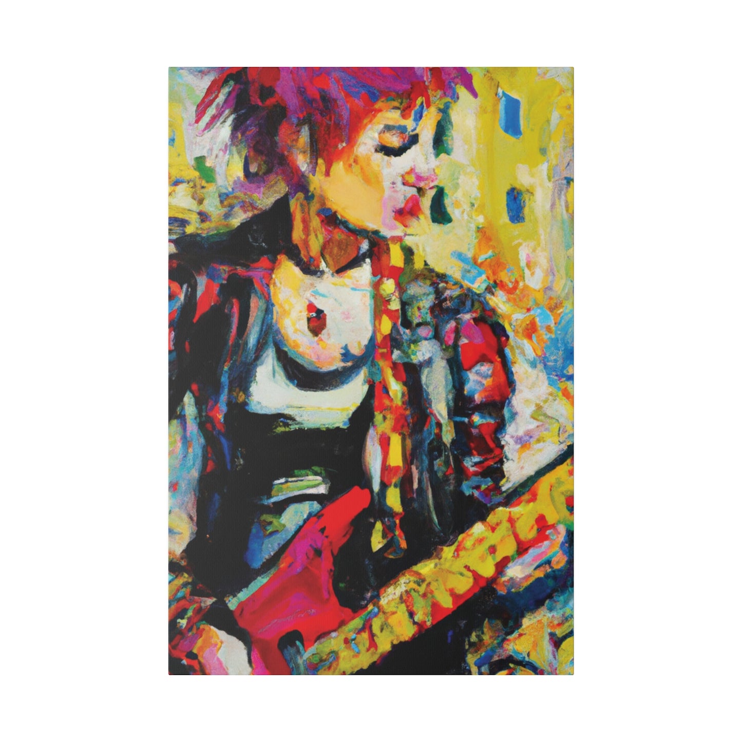 8768U - Rockstar Oil Painting Style Print | Poster | Home Decor | Wall Art | Music Art | Canvas