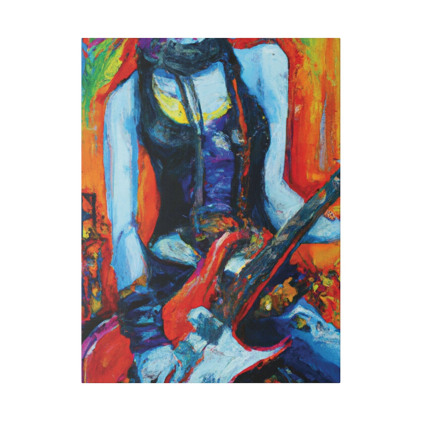 9232G - Rockstar Oil Painting Style Print | Poster | Home Decor | Wall Art | Music Art | Canvas