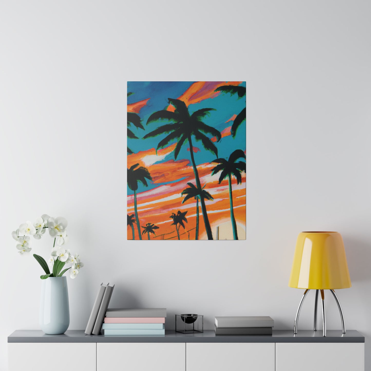 4895G - Miami Beach Sunset Painting Print | Miami | Beach | Sunset | Poster | Home Decor | Wall Art | Canvas