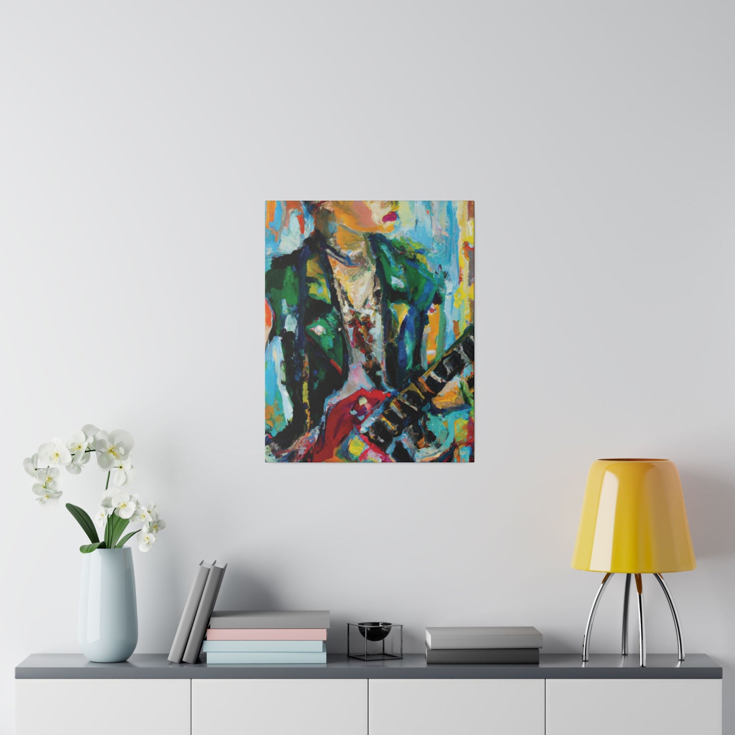 8554D - Rockstar Oil Painting Style Print | Poster | Home Decor | Wall Art | Music Art | Canvas