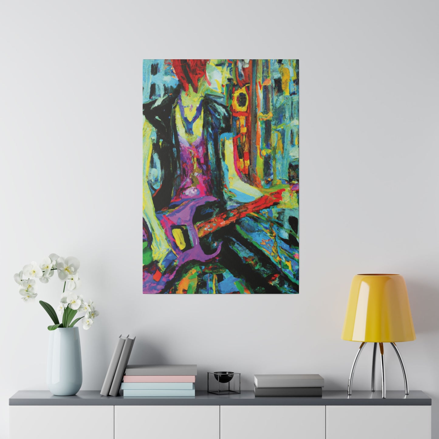 6863V - Rockstar Oil Painting Style Print | Poster | Home Decor | Wall Art | Music Art | Canvas