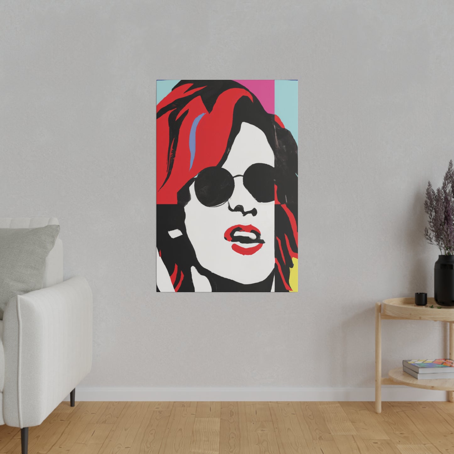 6744T - Rockstar Painting Print | Face | Abstract | Poster | Home Decor | Wall Art | Music Art | Canvas