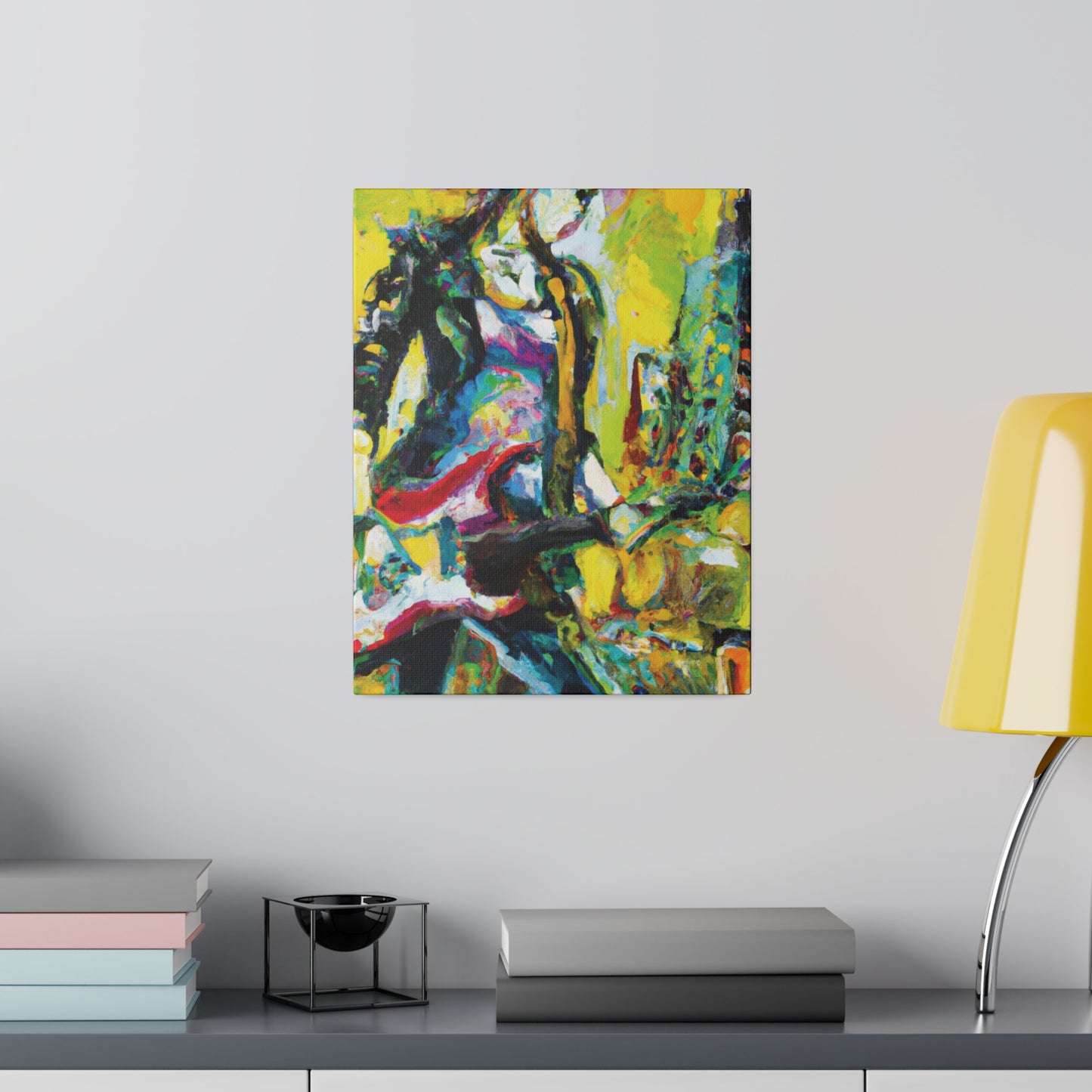 3274Y - Rockstar Oil Painting Style Print | Poster | Home Decor | Wall Art | Music Art | Canvas