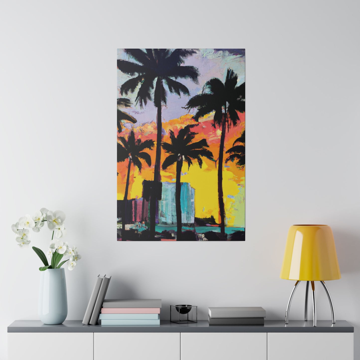 10266L - Miami Beach Sunset Painting Print | Miami | Beach | Sunset | Poster | Home Decor | Wall Art | Canvas