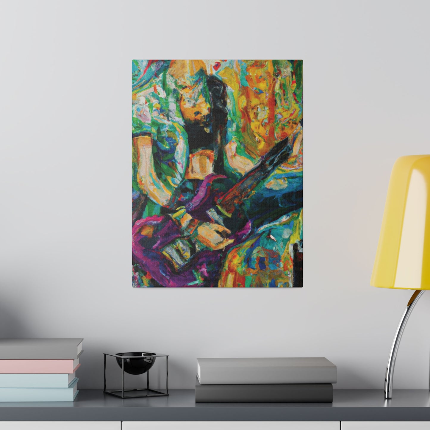 7362Z - Rockstar Oil Painting Style Print | Poster | Home Decor | Wall Art | Music Art | Canvas