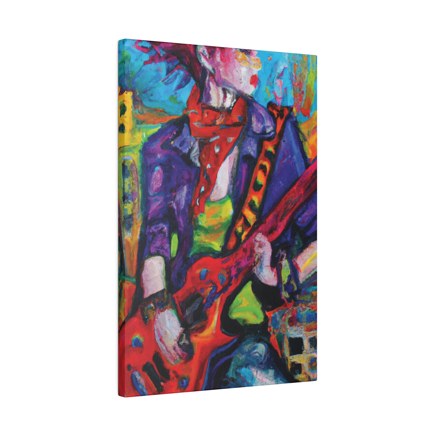 9529Y - Rockstar Oil Painting Style Print | Poster | Home Decor | Wall Art | Music Art | Canvas