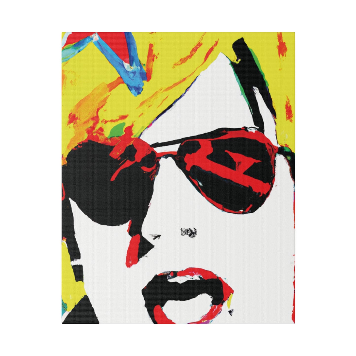 7931Q - Rockstar Painting Print | Face | Abstract | Poster | Home Decor | Wall Art | Music Art | Canvas