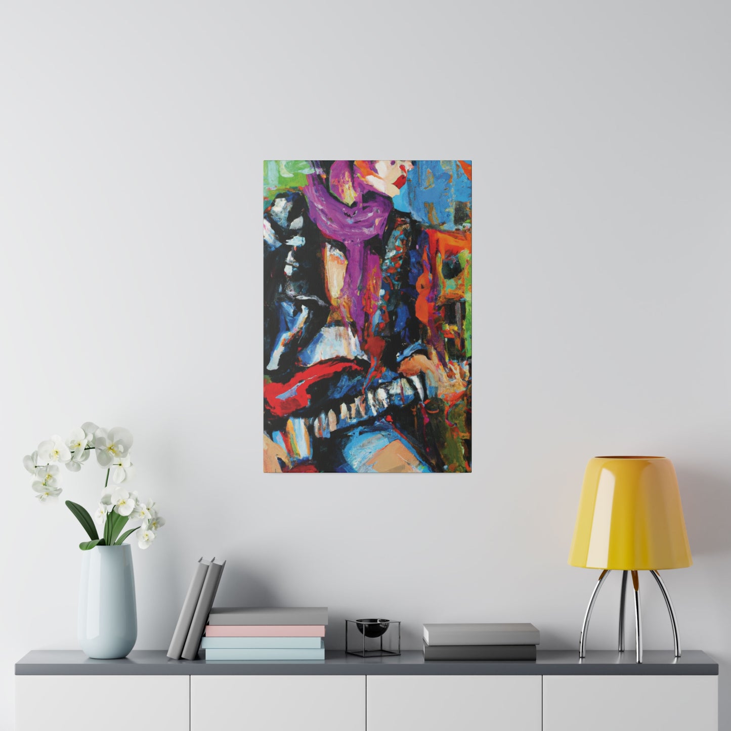 6696F - Rockstar Oil Painting Style Print | Poster | Home Decor | Wall Art | Music Art | Canvas