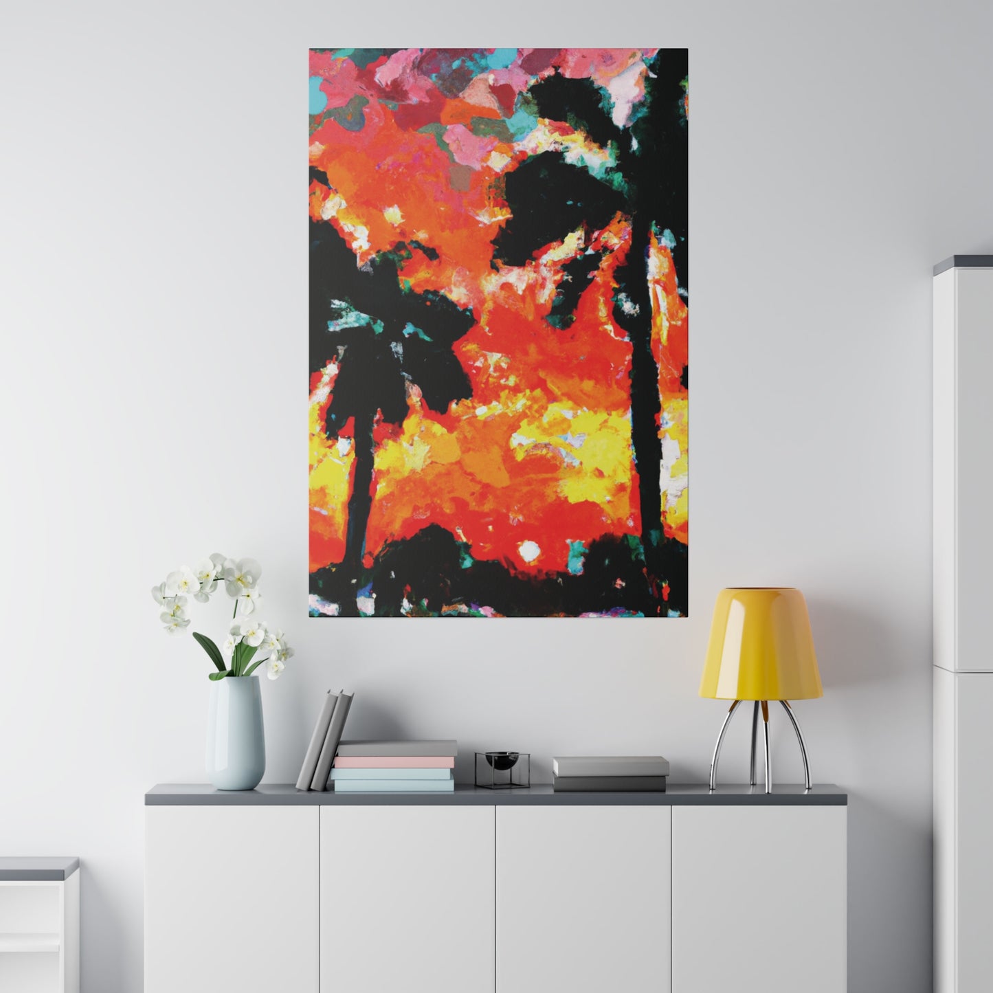 8653O - Miami Beach Sunset Painting Print | Miami | Beach | Sunset | Poster | Home Decor | Wall Art | Canvas