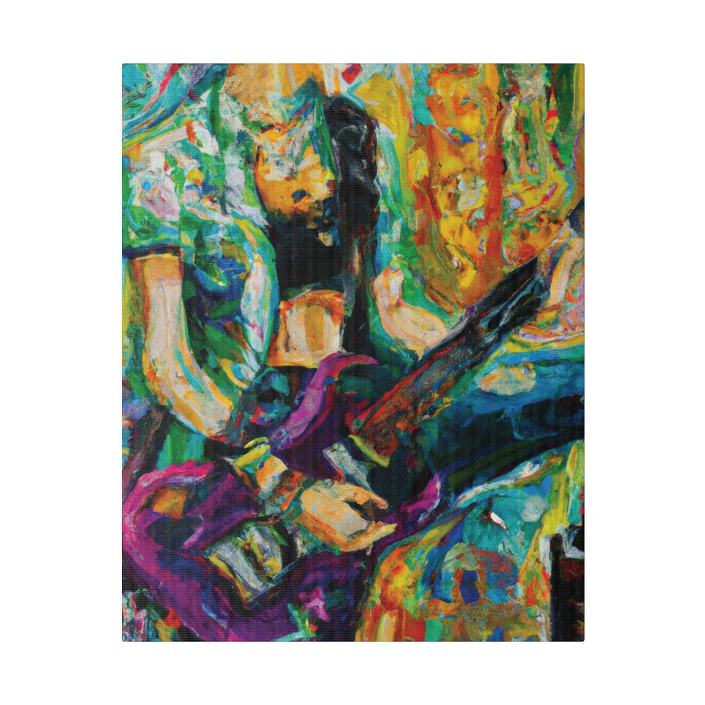 7362Z - Rockstar Oil Painting Style Print | Poster | Home Decor | Wall Art | Music Art | Canvas