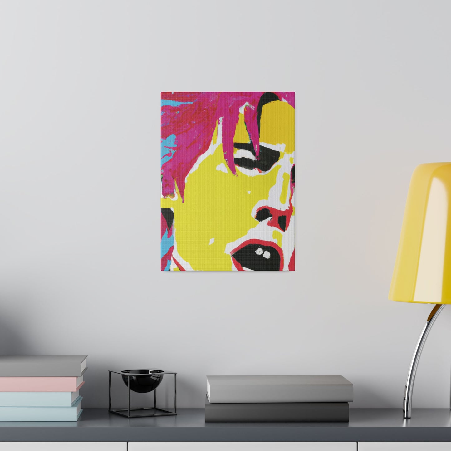 825J - Rockstar Painting Print | Face | Abstract | Poster | Home Decor | Wall Art | Music Art | Canvas