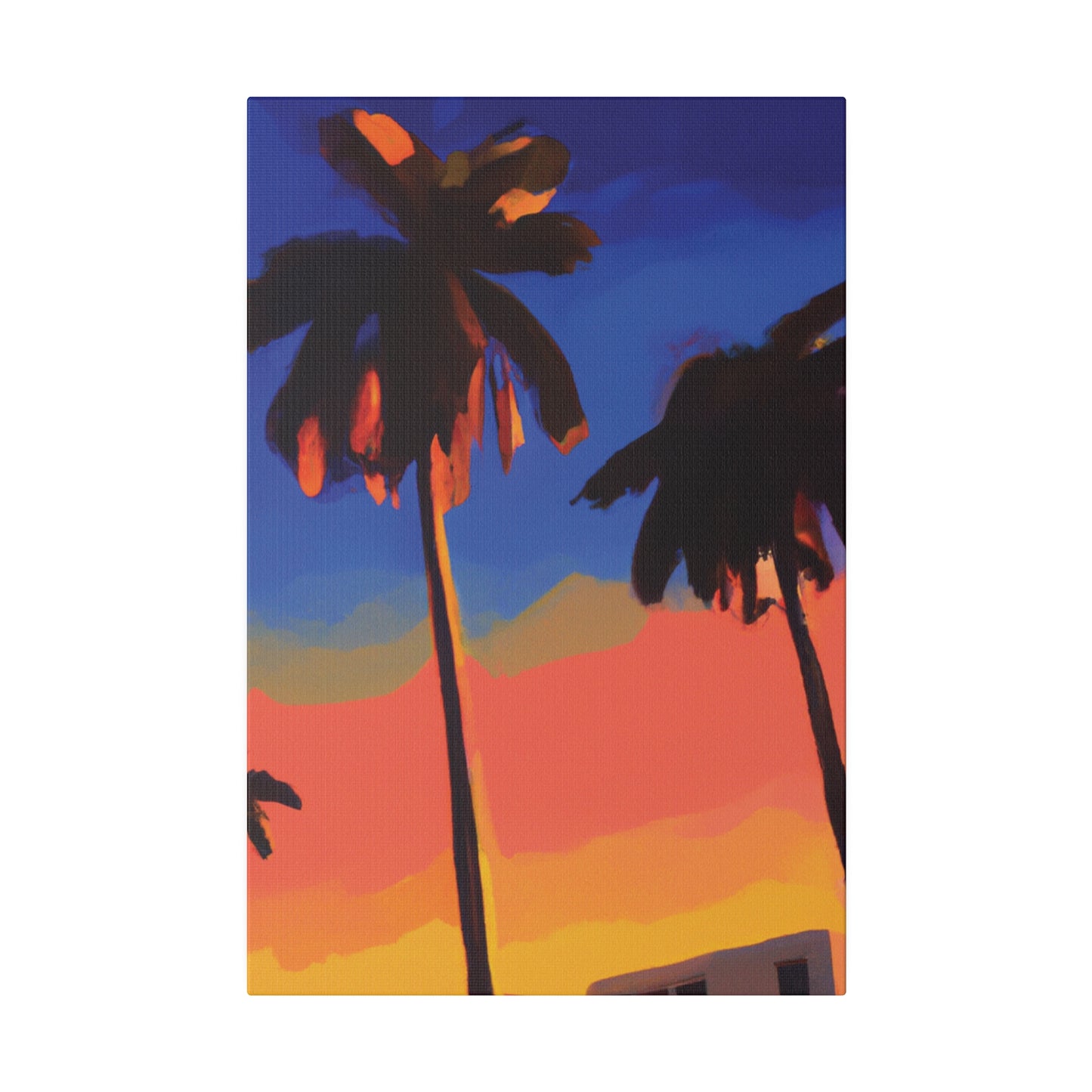 9562Q - Miami Beach Sunset Painting Print | Miami | Beach | Sunset | Poster | Home Decor | Wall Art | Canvas