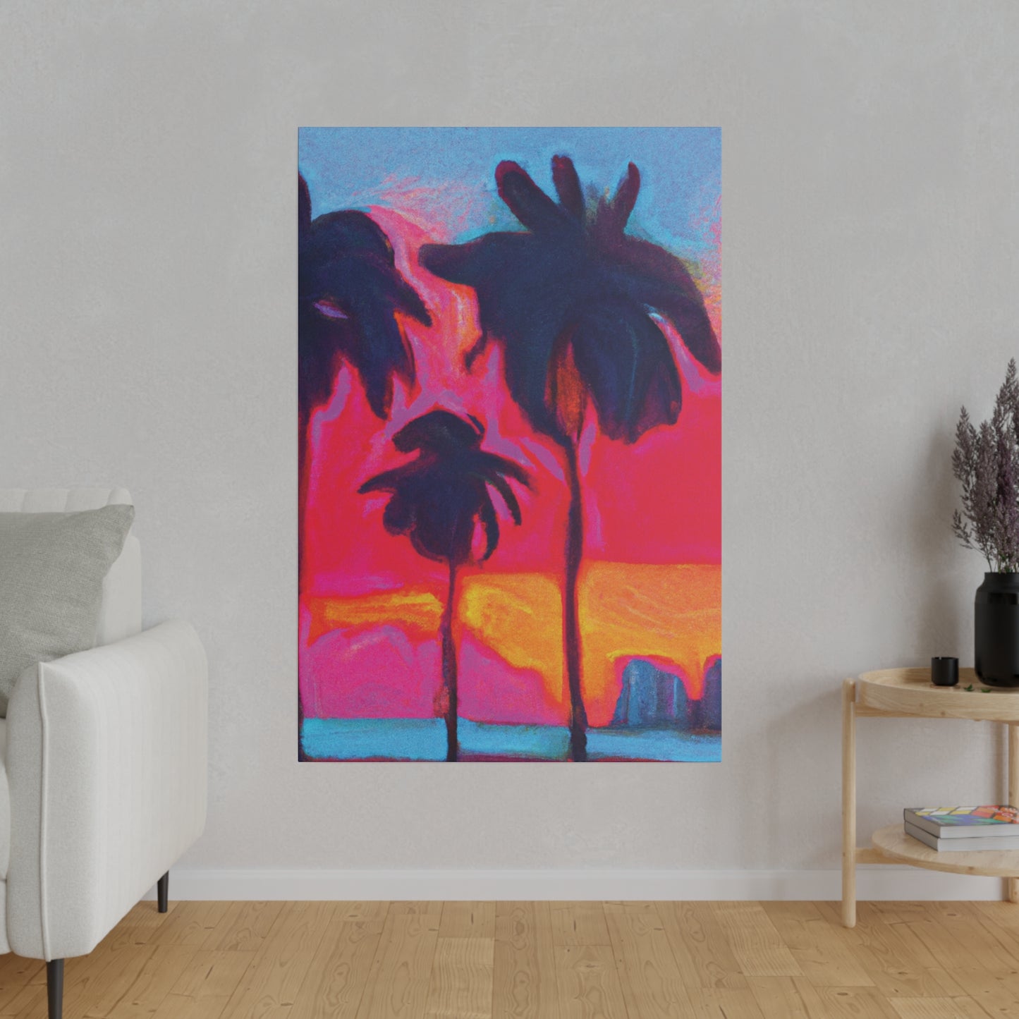 4879H - Miami Beach Sunset Painting Print | Miami | Beach | Sunset | Poster | Home Decor | Wall Art | Canvas