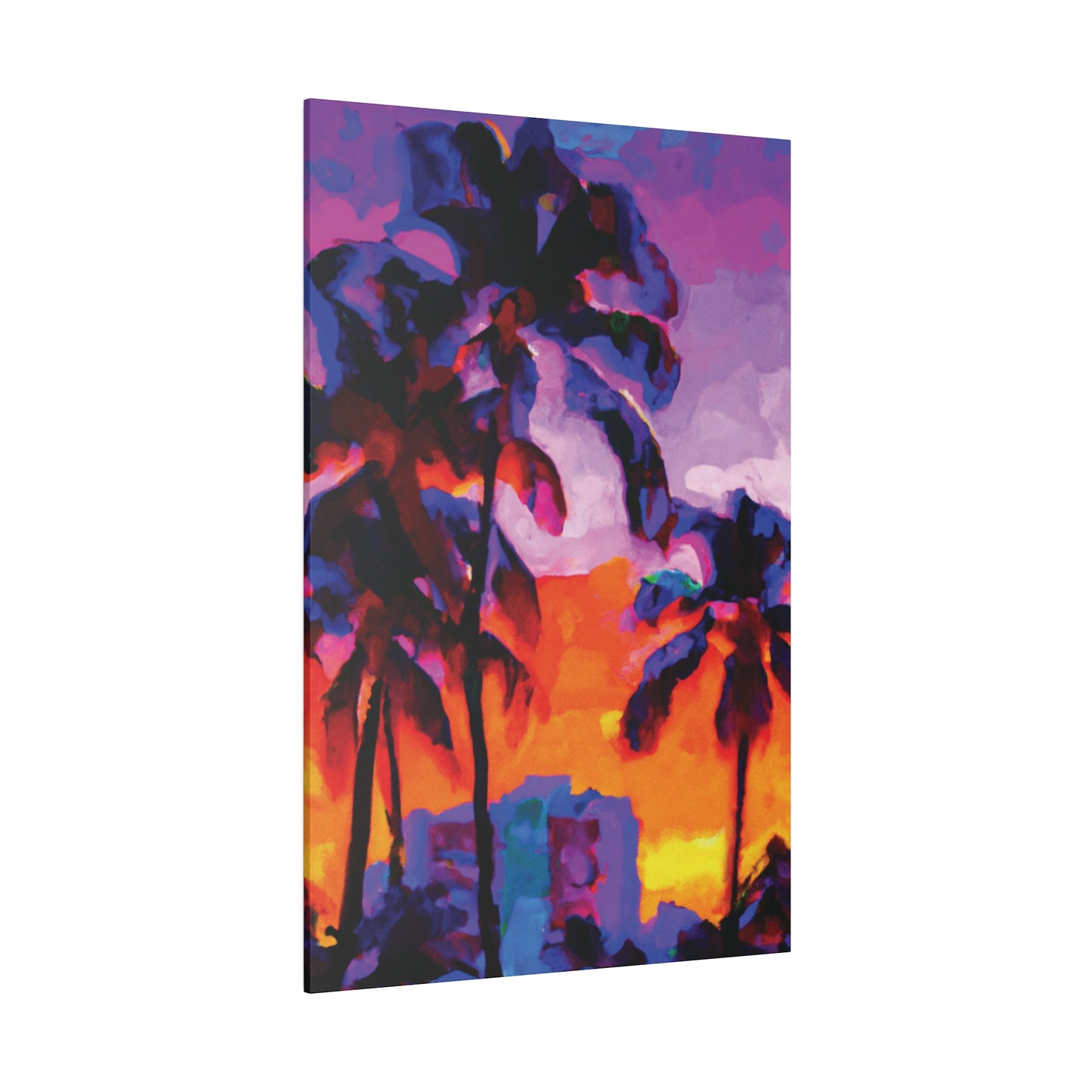 313J - Miami Beach Sunset Painting Print | Miami | Beach | Sunset | Poster | Home Decor | Wall Art | Canvas