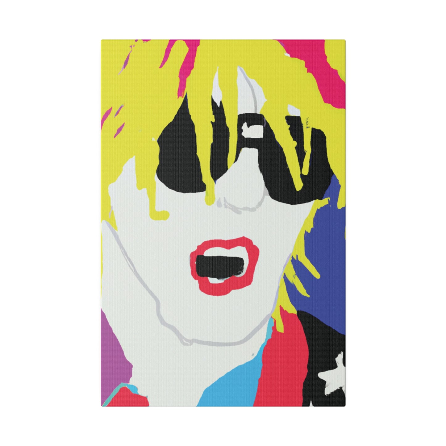 5917X - Rockstar Painting Print | Face | Abstract | Poster | Home Decor | Wall Art | Music Art | Canvas