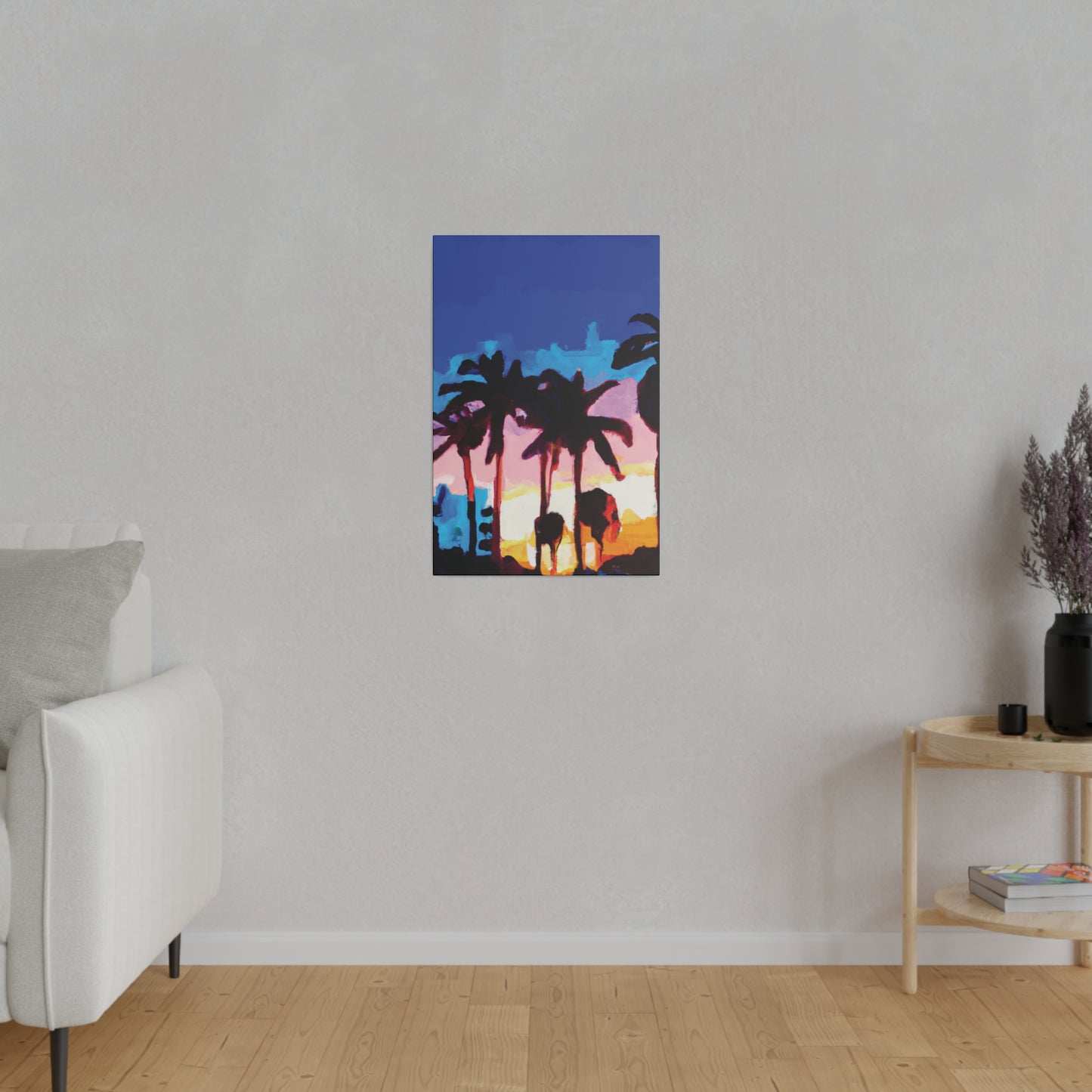 9453C - Miami Beach Sunset Painting Print | Miami | Beach | Sunset | Poster | Home Decor | Wall Art | Canvas