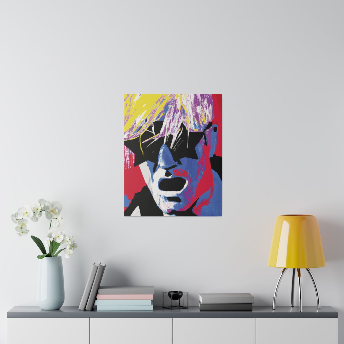 4837X - Rockstar Painting Print | Face | Abstract | Poster | Home Decor | Wall Art | Music Art | Canvas