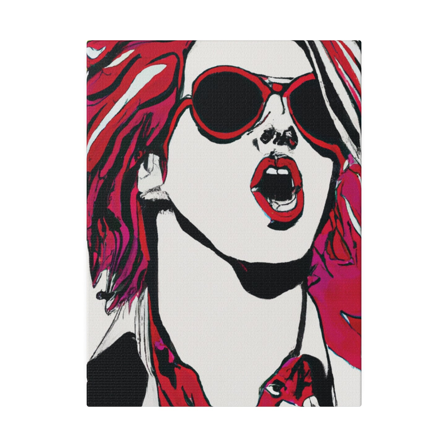 4390K - Rockstar Painting Print | Face | Abstract | Poster | Home Decor | Wall Art | Music Art | Canvas