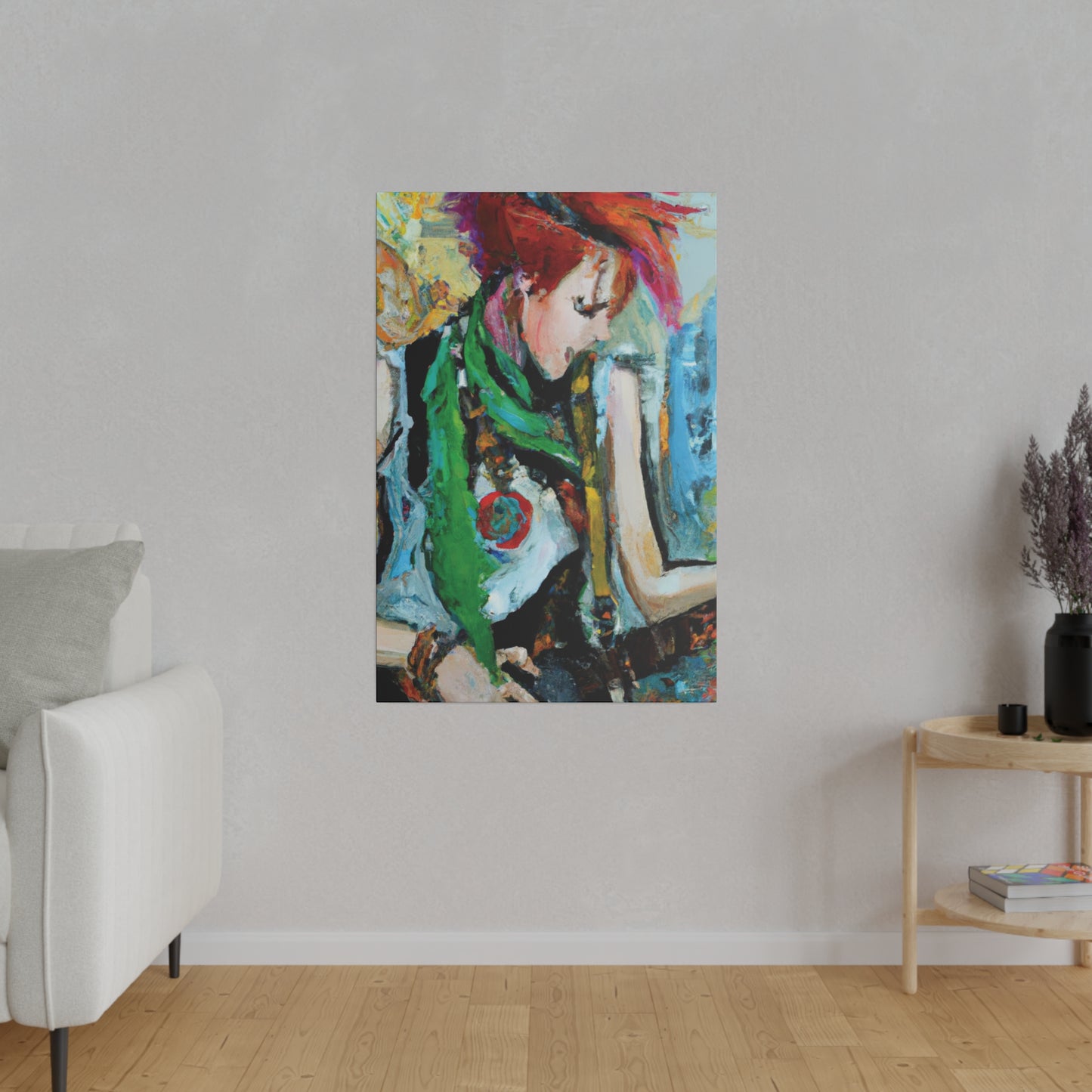 5349J - Rockstar Oil Painting Style Print | Poster | Home Decor | Wall Art | Music Art | Canvas