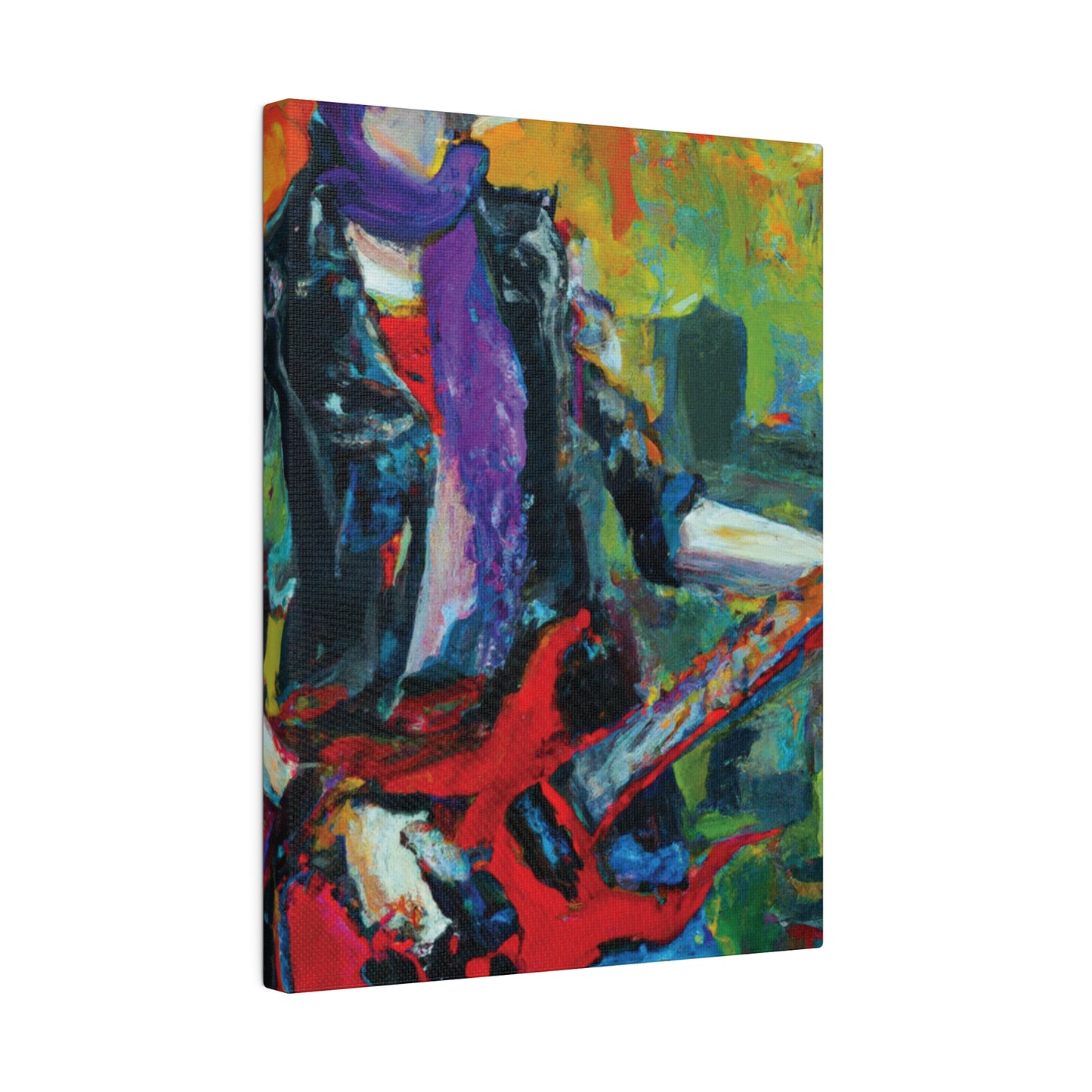 9823K - Rockstar Oil Painting Style Print | Poster | Home Decor | Wall Art | Music Art | Canvas