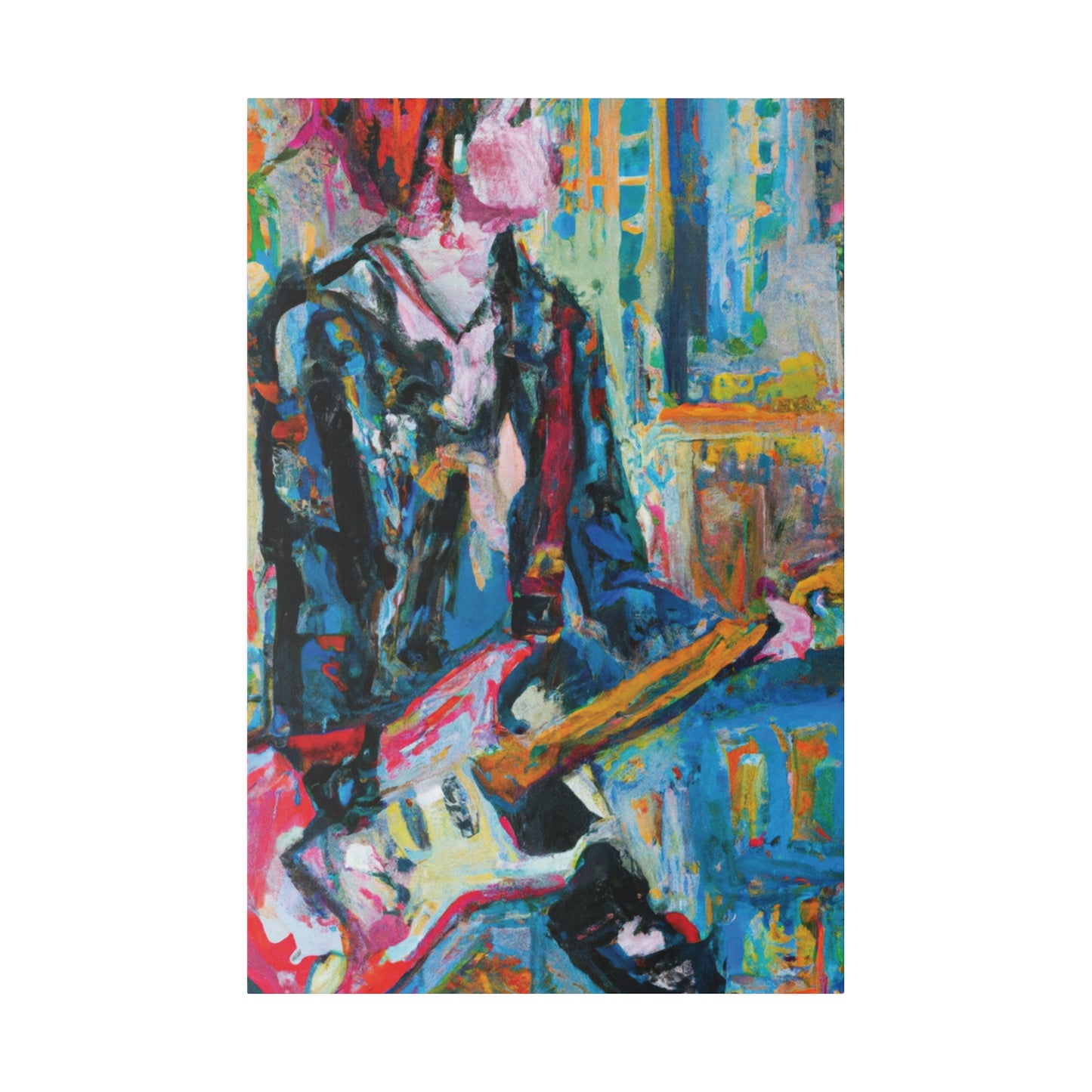 4712U - Rockstar Oil Painting Style Print | Poster | Home Decor | Wall Art | Music Art | Canvas