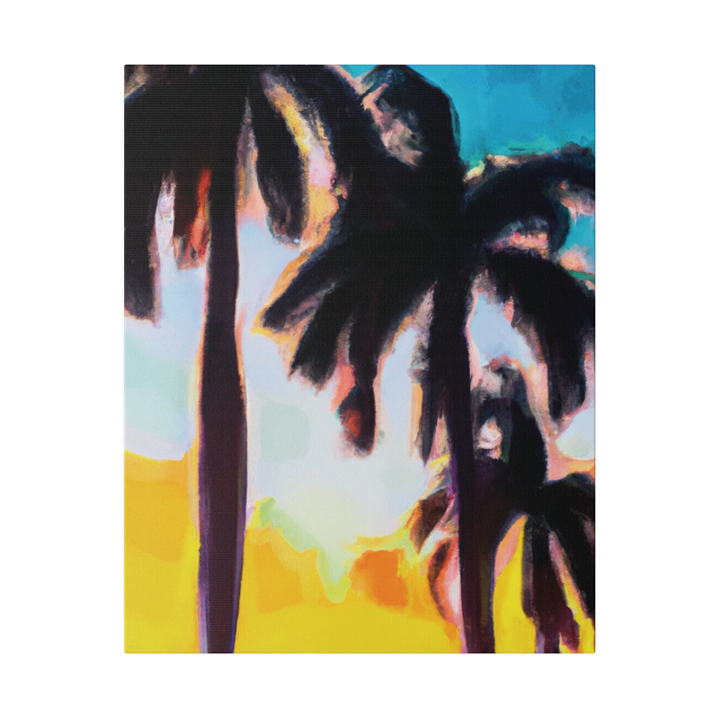 5485W - Miami Beach Sunset Painting Print | Miami | Beach | Sunset | Poster | Home Decor | Wall Art | Canvas