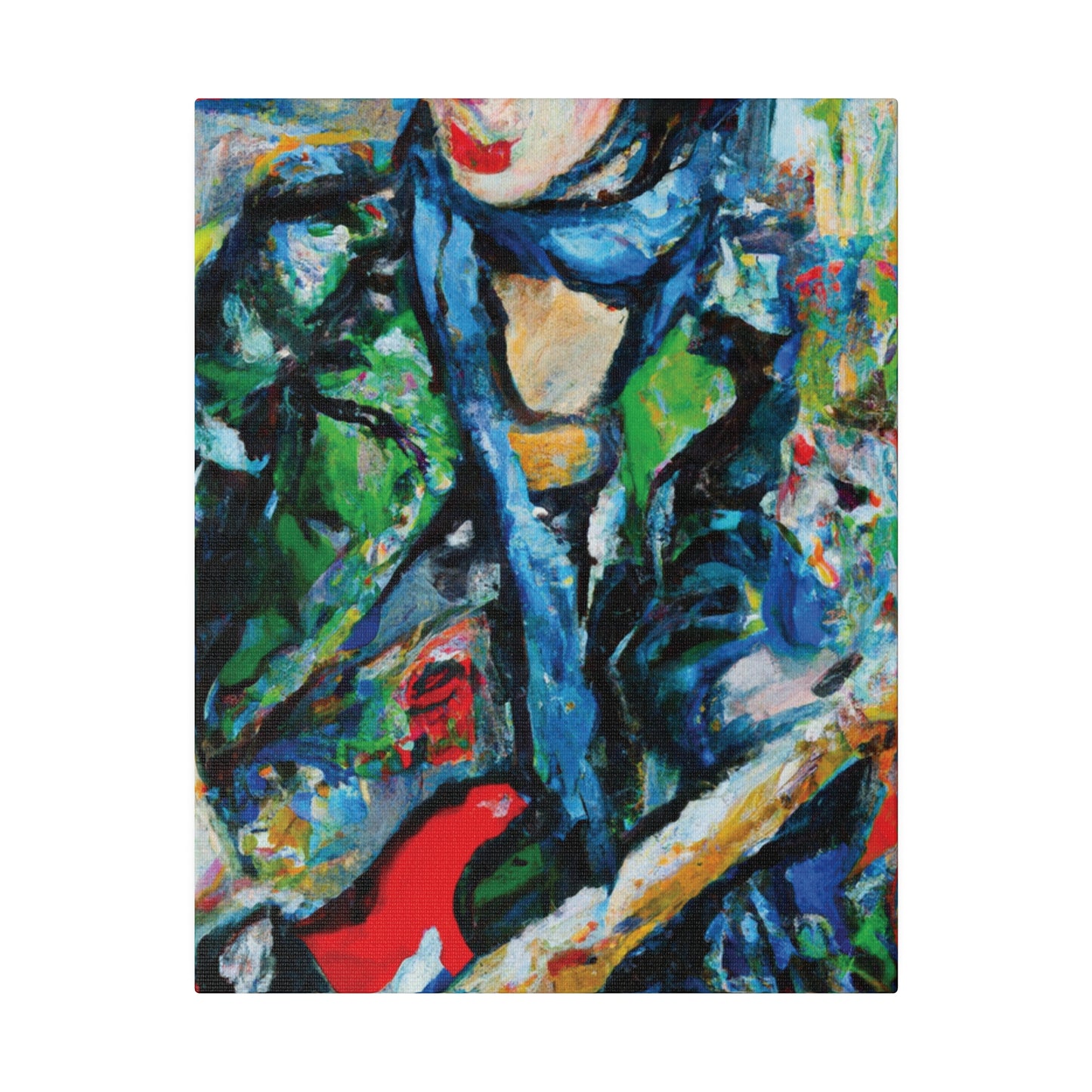 7452C - Rockstar Oil Painting Style Print | Poster | Home Decor | Wall Art | Music Art | Canvas