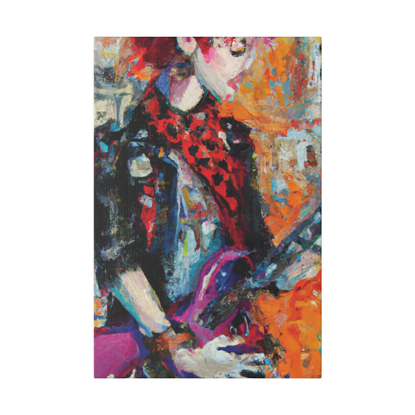 9348Q - Rockstar Oil Painting Style Print | Poster | Home Decor | Wall Art | Music Art | Canvas