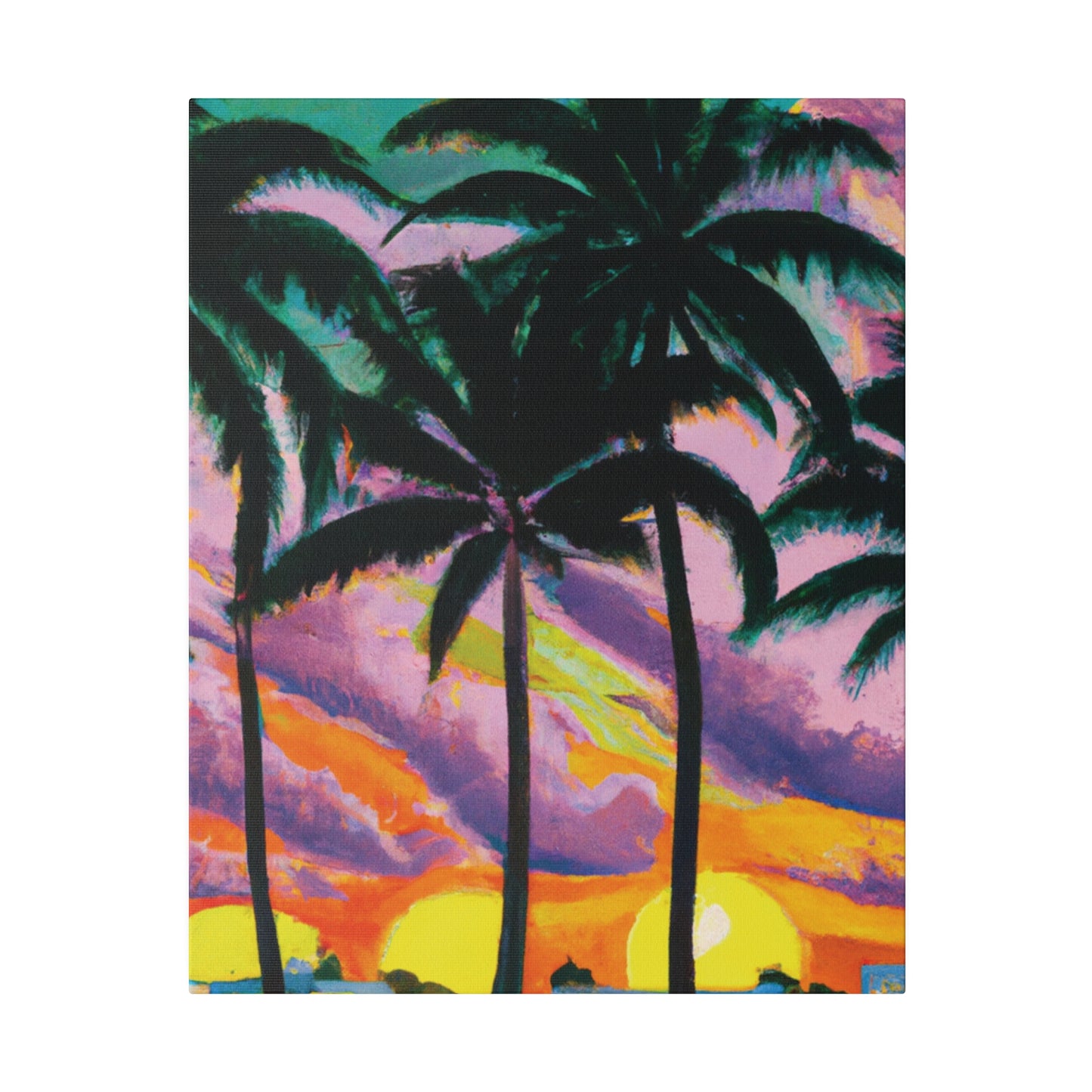 8789Q - Miami Beach Sunset Painting Print | Miami | Beach | Sunset | Poster | Home Decor | Wall Art | Canvas