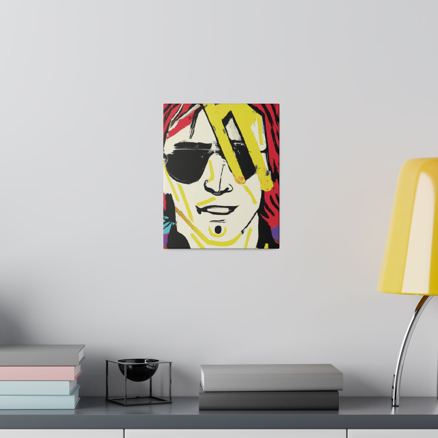 7106Z - Rockstar Painting Print | Face | Abstract | Poster | Home Decor | Wall Art | Music Art | Canvas