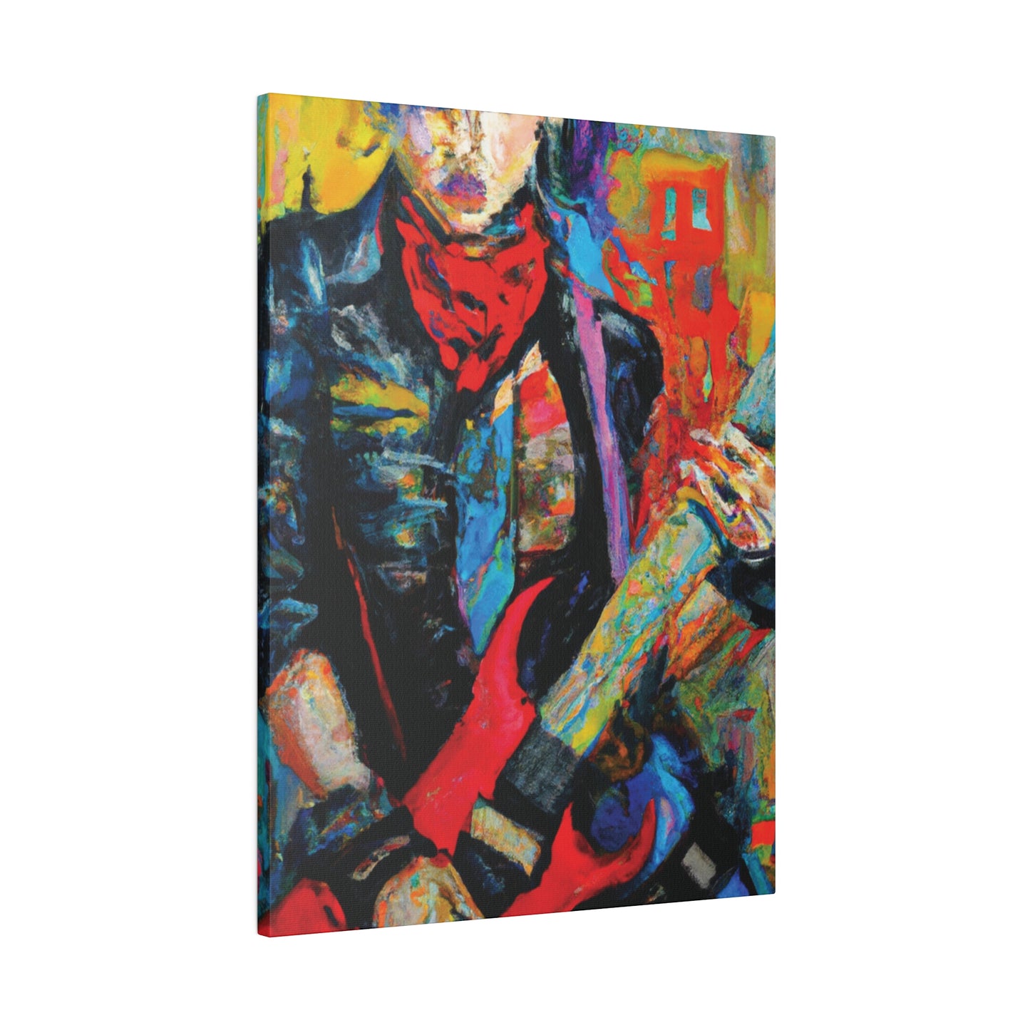 8732A - Rockstar Oil Painting Style Print | Poster | Home Decor | Wall Art | Music Art | Canvas