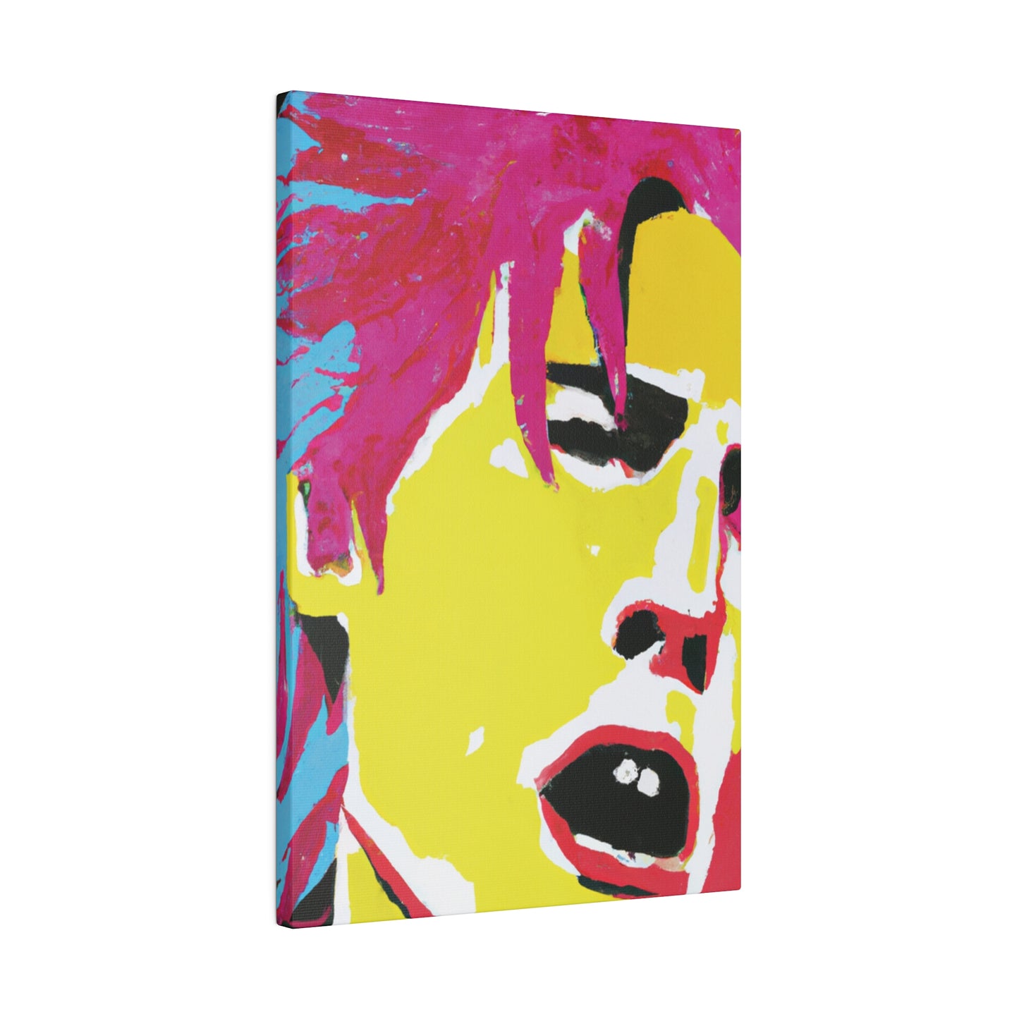 825J - Rockstar Painting Print | Face | Abstract | Poster | Home Decor | Wall Art | Music Art | Canvas