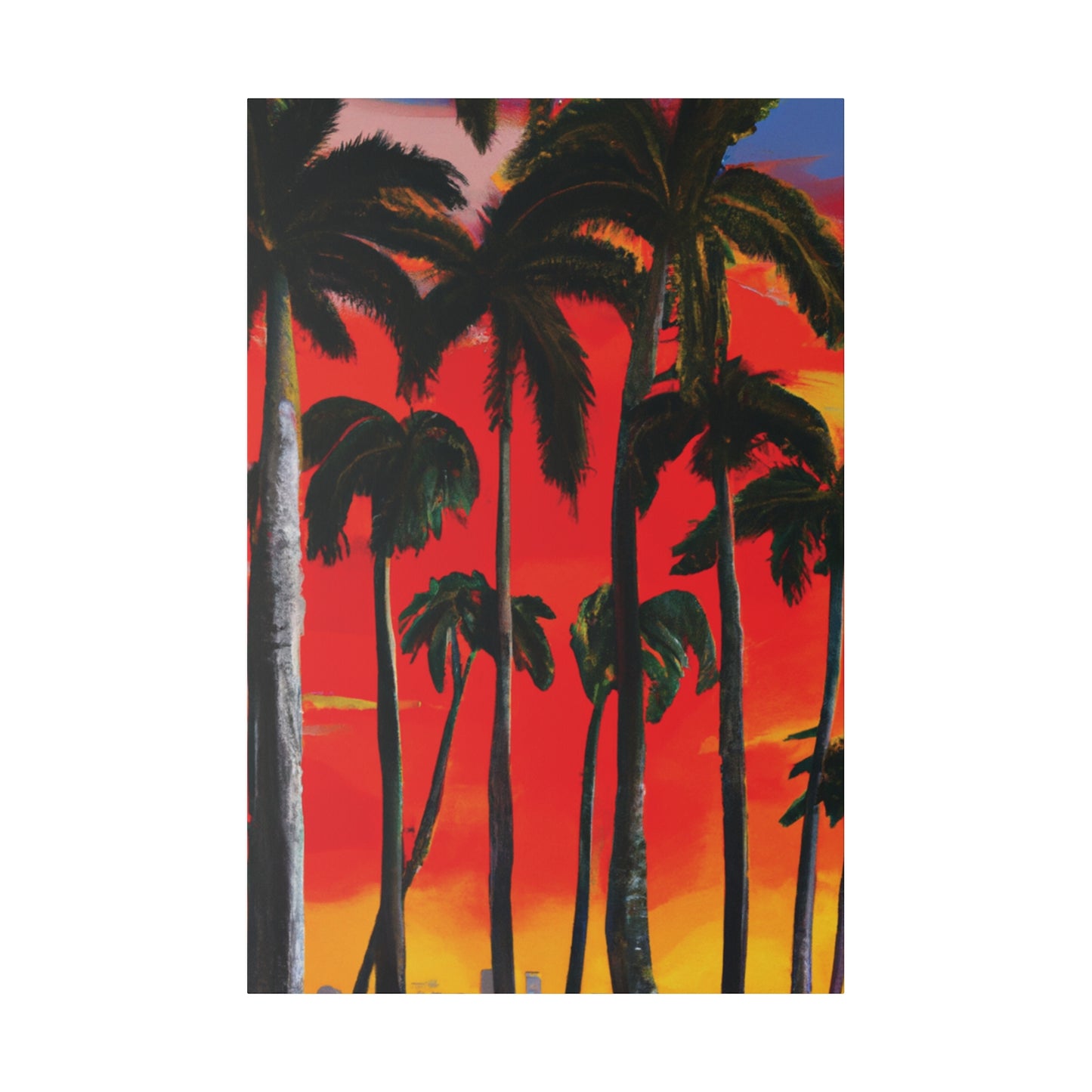 4286K - Miami Beach Sunset Painting Print | Miami | Beach | Sunset | Poster | Home Decor | Wall Art | Canvas