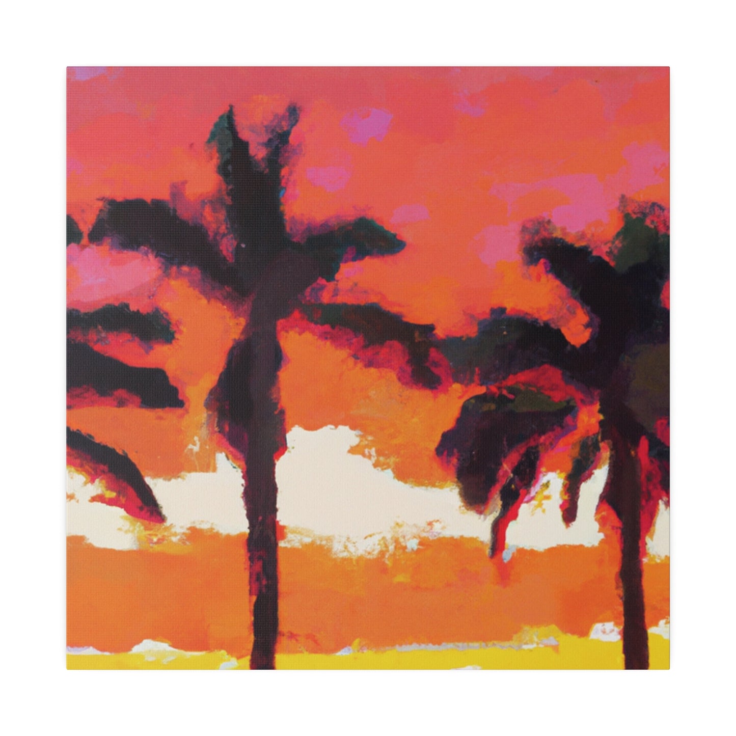 9356P - Miami Beach Sunset Painting Print | Miami | Beach | Sunset | Poster | Home Decor | Wall Art | Canvas