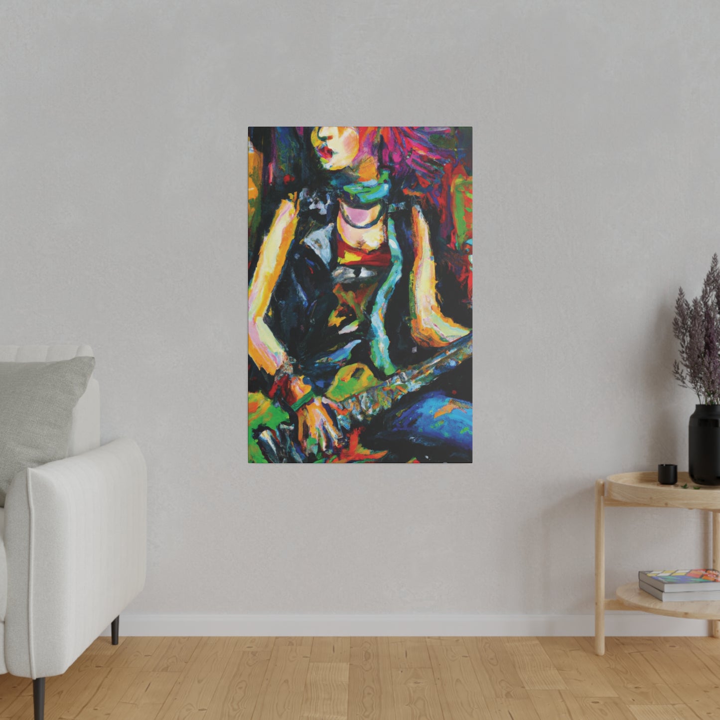 7187Z - Rockstar Oil Painting Style Print | Poster | Home Decor | Wall Art | Music Art | Canvas