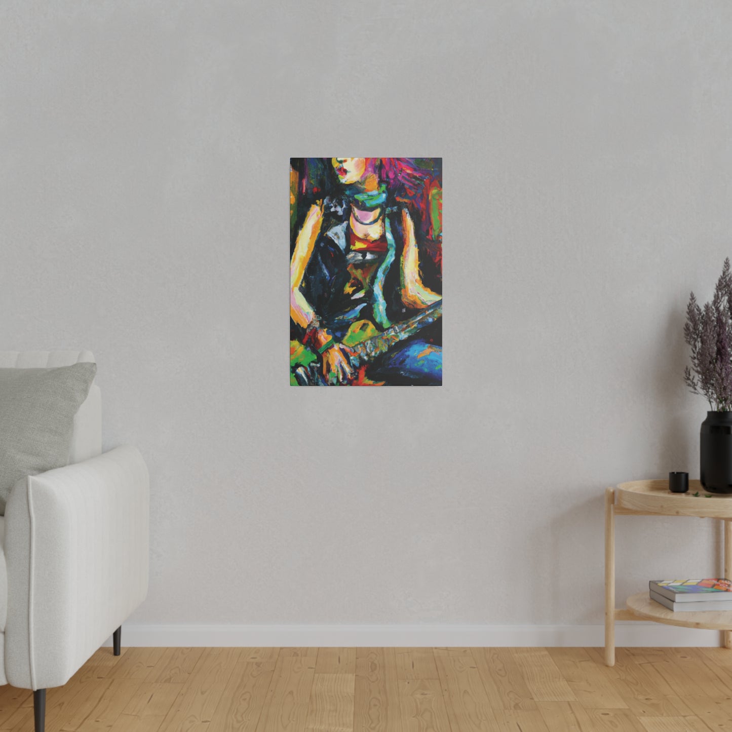 7187Z - Rockstar Oil Painting Style Print | Poster | Home Decor | Wall Art | Music Art | Canvas