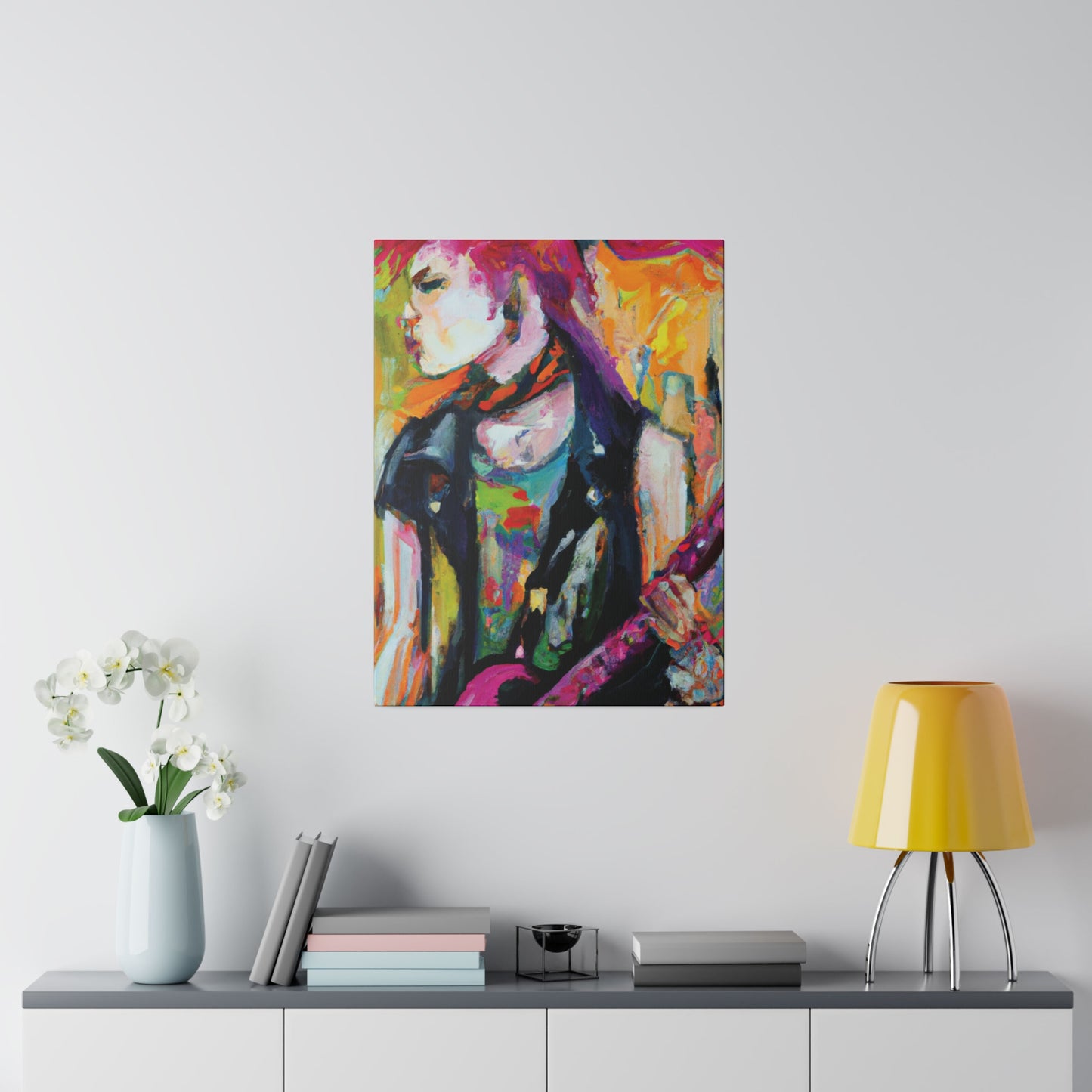 1138X - Rockstar Oil Painting Style Print | Poster | Home Decor | Wall Art | Music Art | Canvas