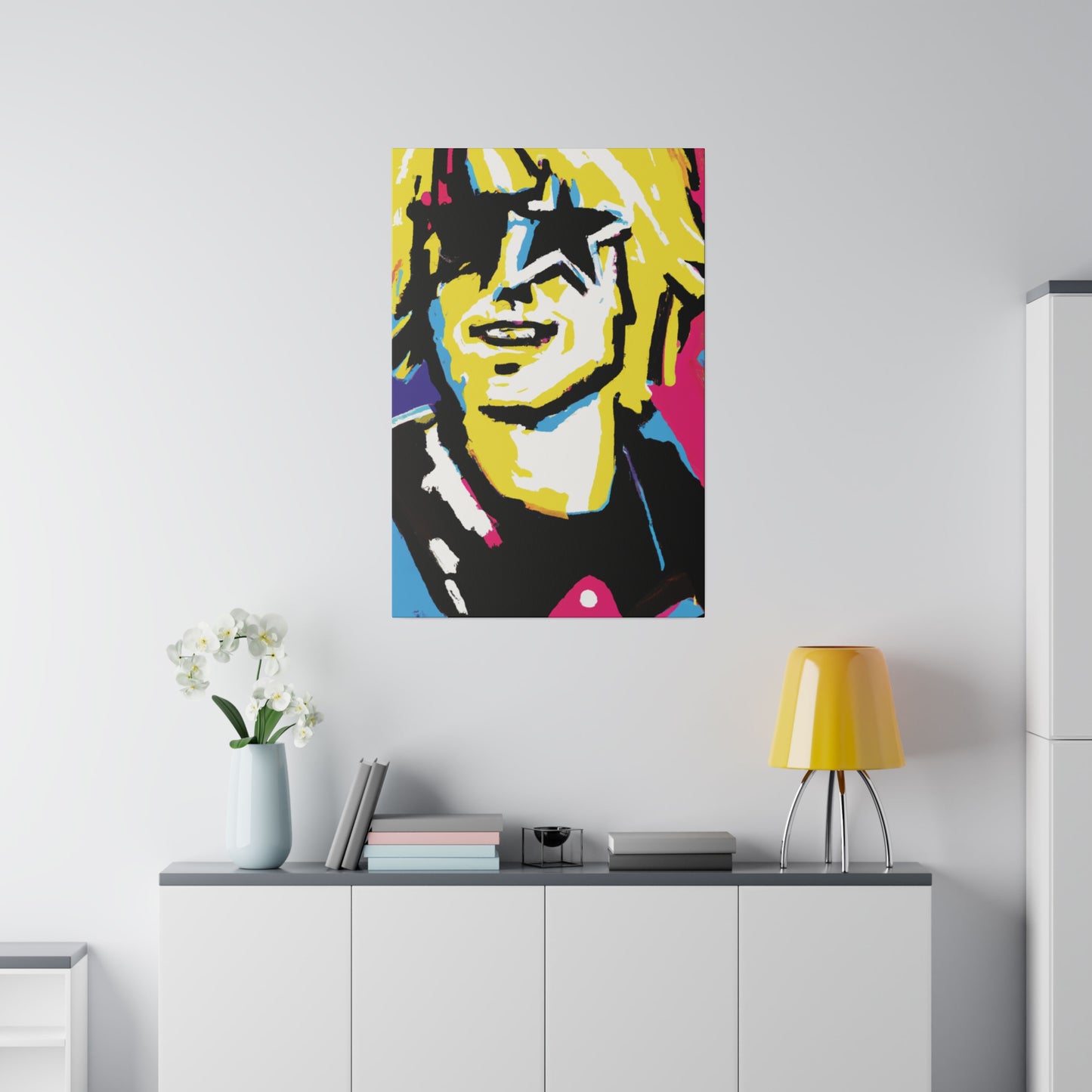 3292X - Rockstar Painting Print | Face | Abstract | Poster | Home Decor | Wall Art | Music Art | Canvas