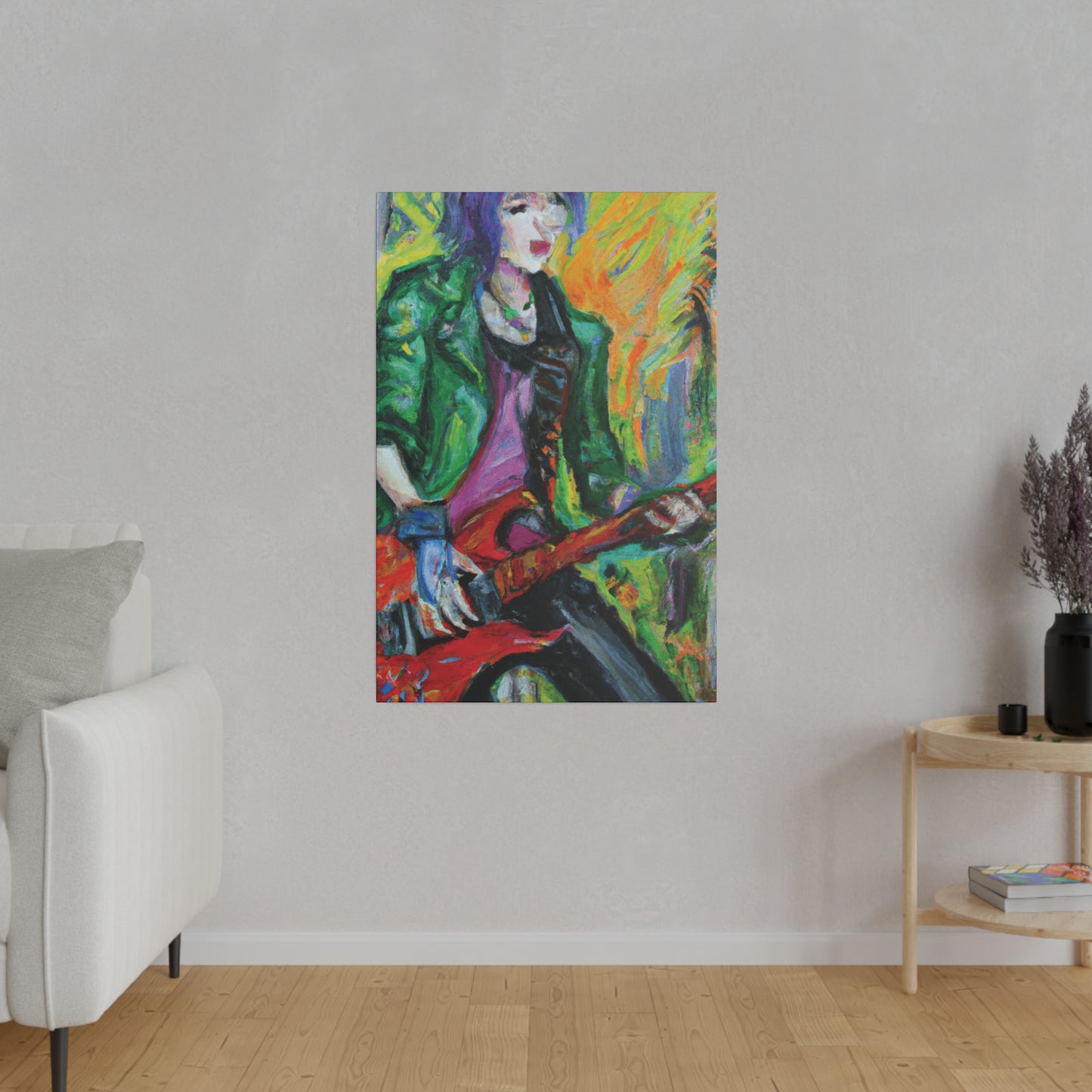 8272F - Rockstar Oil Painting Style Print | Poster | Home Decor | Wall Art | Music Art | Canvas