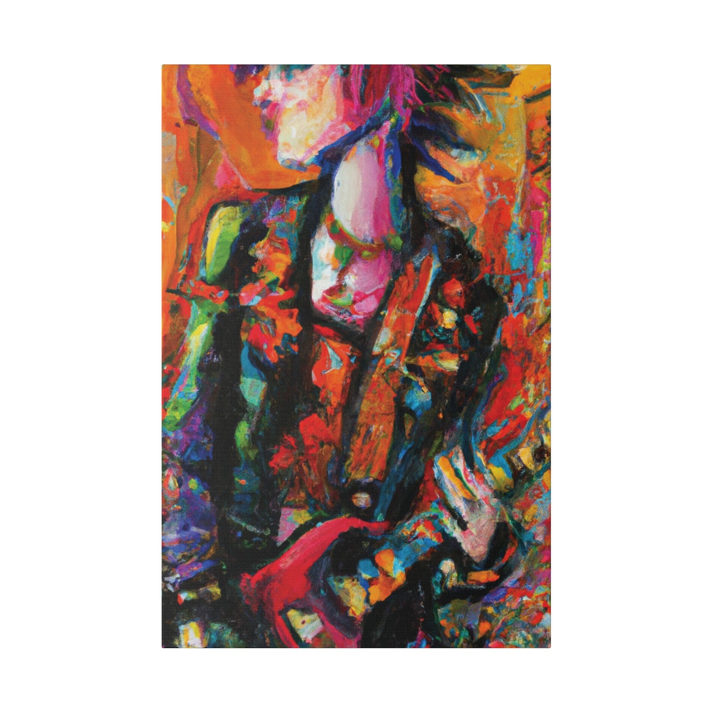 8245G - Rockstar Oil Painting Style Print | Poster | Home Decor | Wall Art | Music Art | Canvas