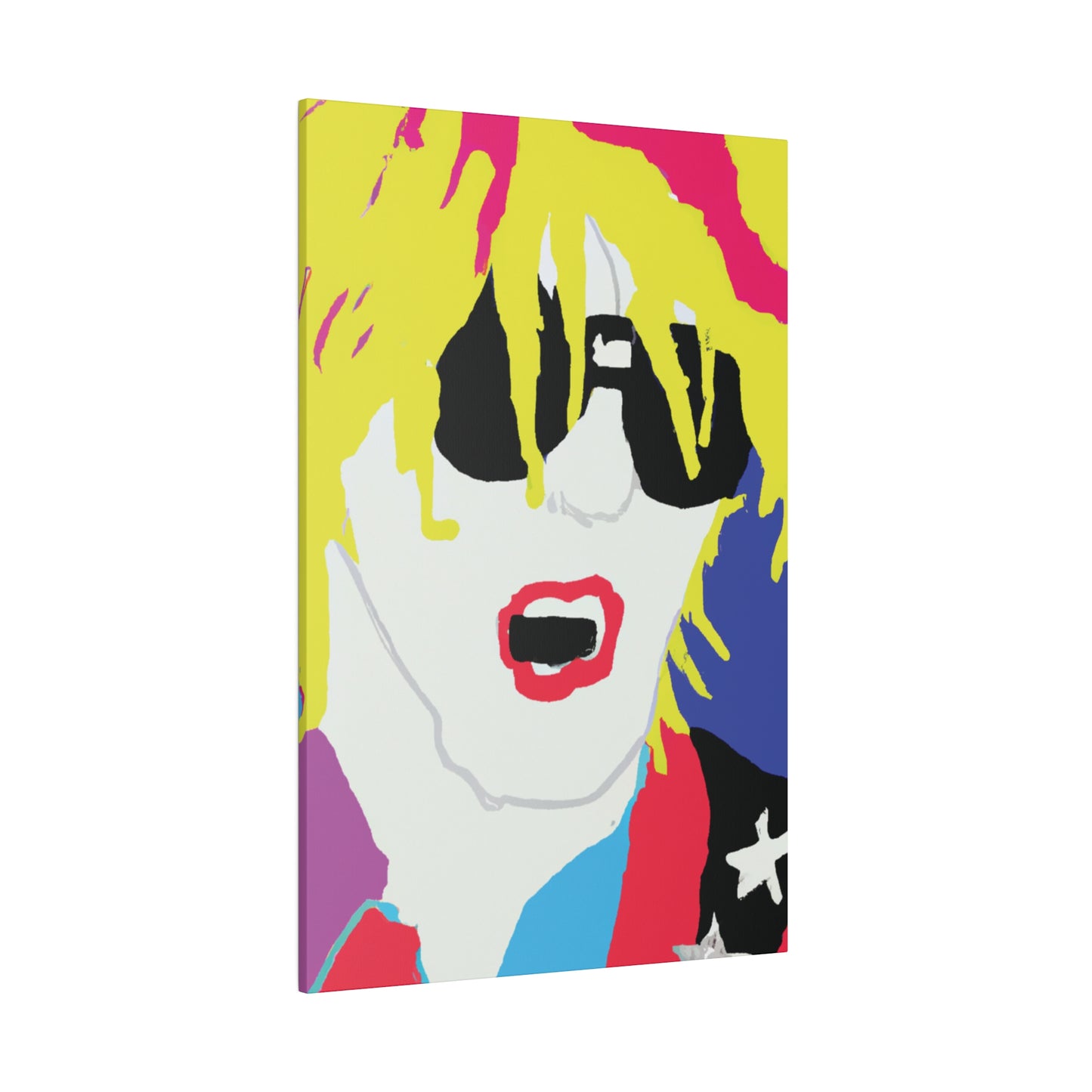 5917X - Rockstar Painting Print | Face | Abstract | Poster | Home Decor | Wall Art | Music Art | Canvas
