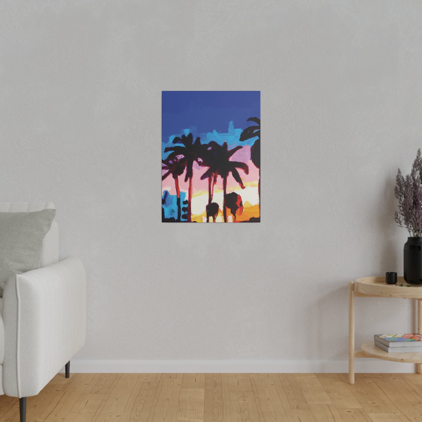 9453C - Miami Beach Sunset Painting Print | Miami | Beach | Sunset | Poster | Home Decor | Wall Art | Canvas