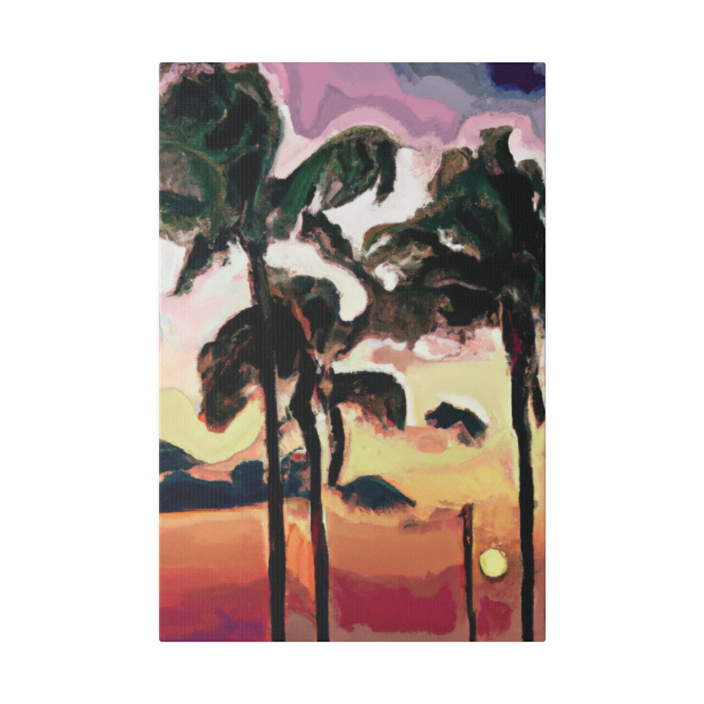 8274F - Miami Beach Sunset Painting Print | Miami | Beach | Sunset | Poster | Home Decor | Wall Art | Canvas