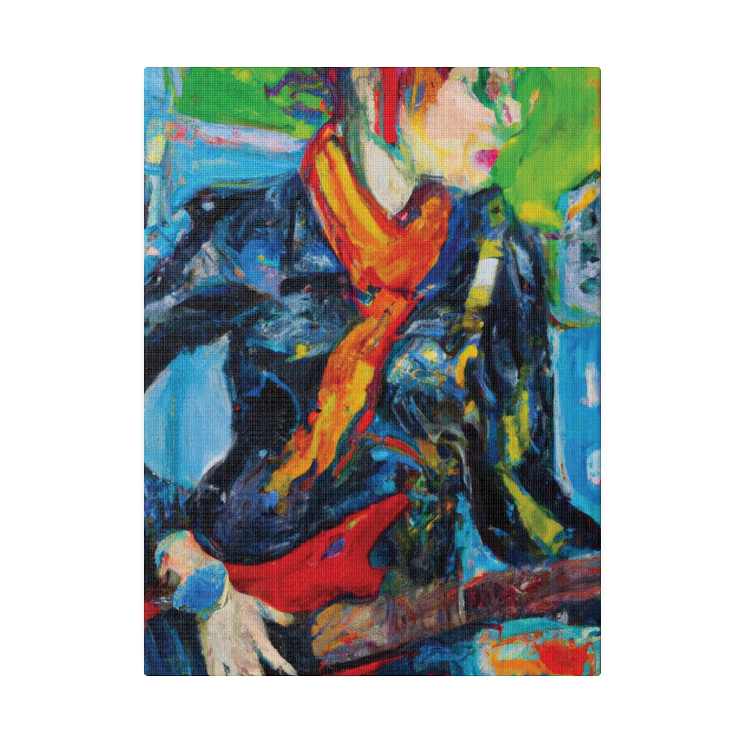 935O - Rockstar Oil Painting Style Print | Poster | Home Decor | Wall Art | Music Art | Canvas