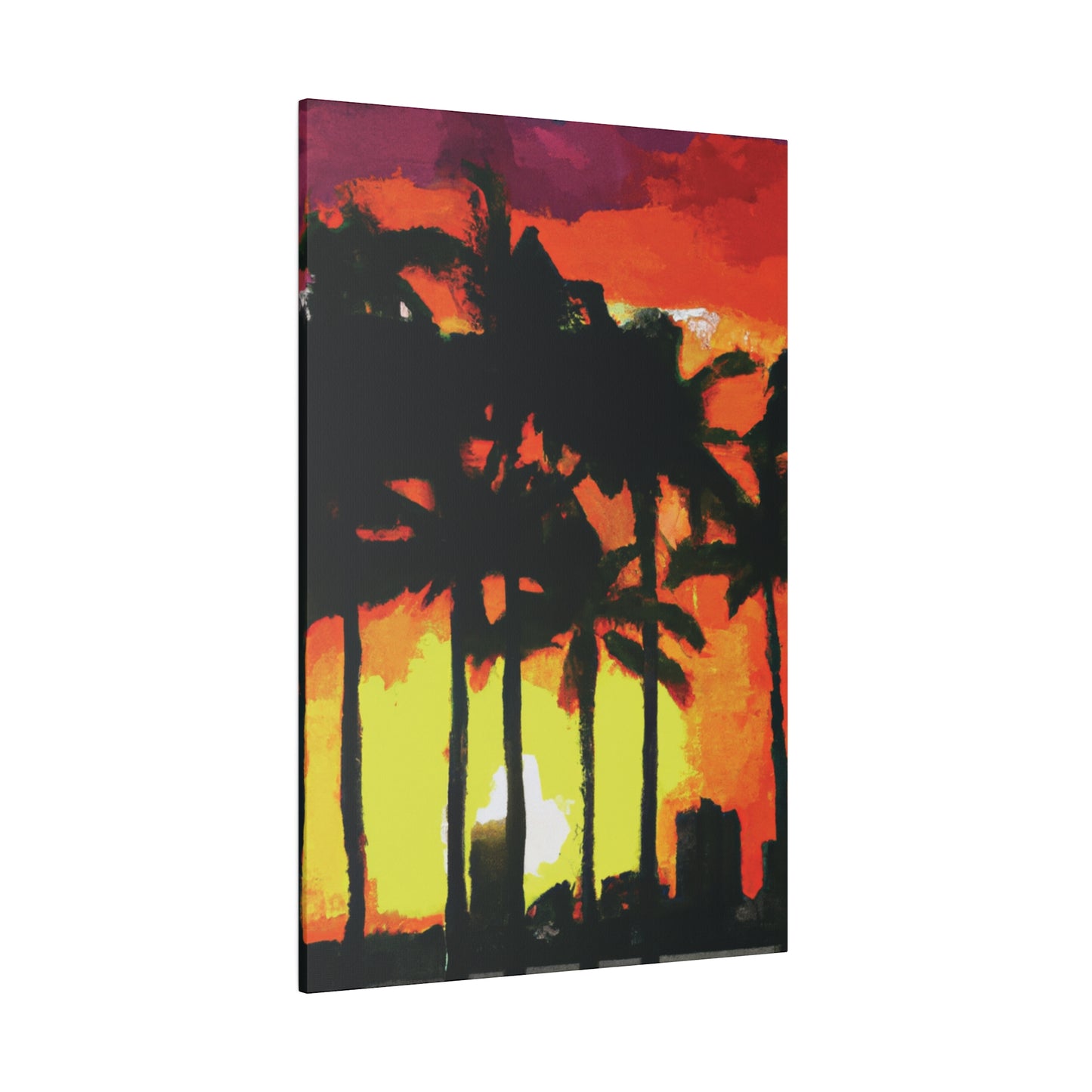 8291L - Miami Beach Sunset Painting Print | Miami | Beach | Sunset | Poster | Home Decor | Wall Art | Canvas