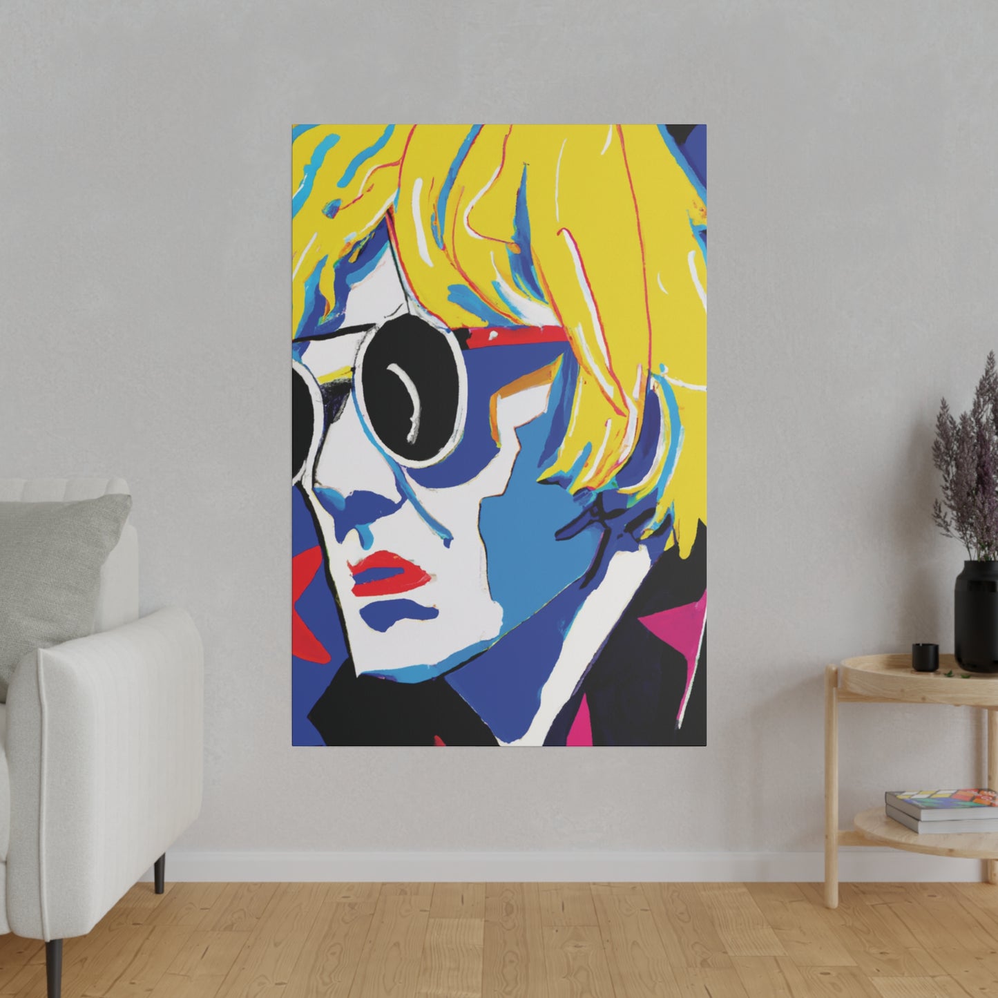 6259E - Rockstar Painting Print | Face | Abstract | Poster | Home Decor | Wall Art | Music Art | Canvas