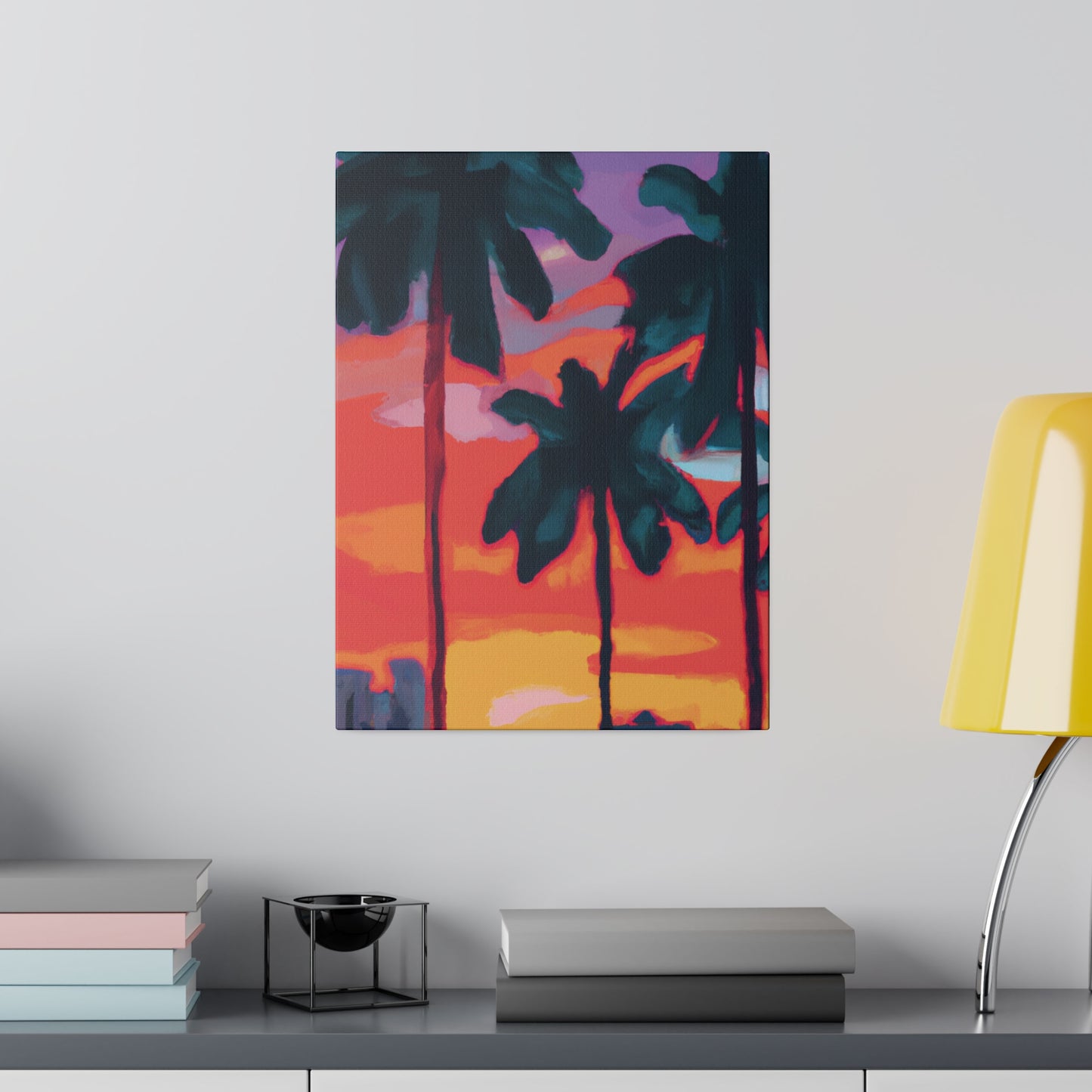 8175T - Miami Beach Sunset Painting Print | Miami | Beach | Sunset | Poster | Home Decor | Wall Art | Canvas