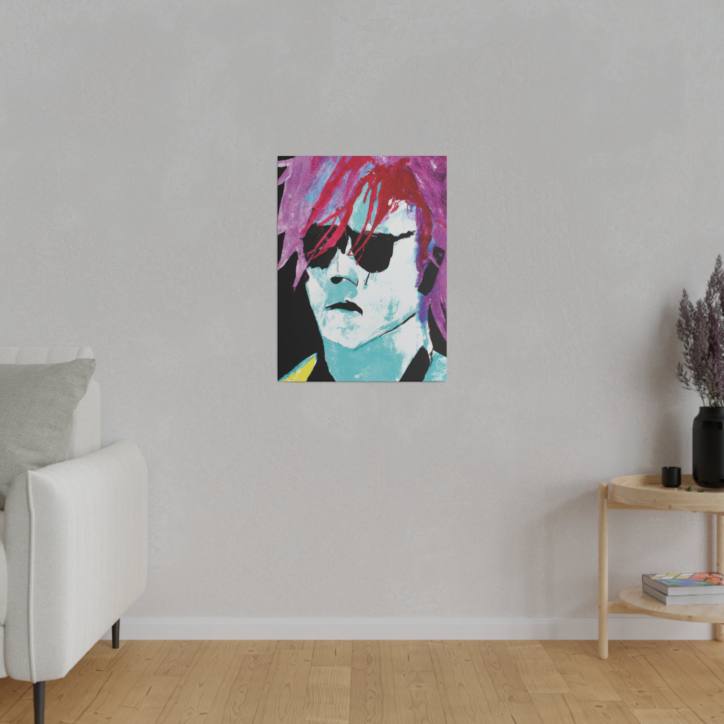 414V - Rockstar Painting Print | Face | Abstract | Poster | Home Decor | Wall Art | Music Art | Canvas