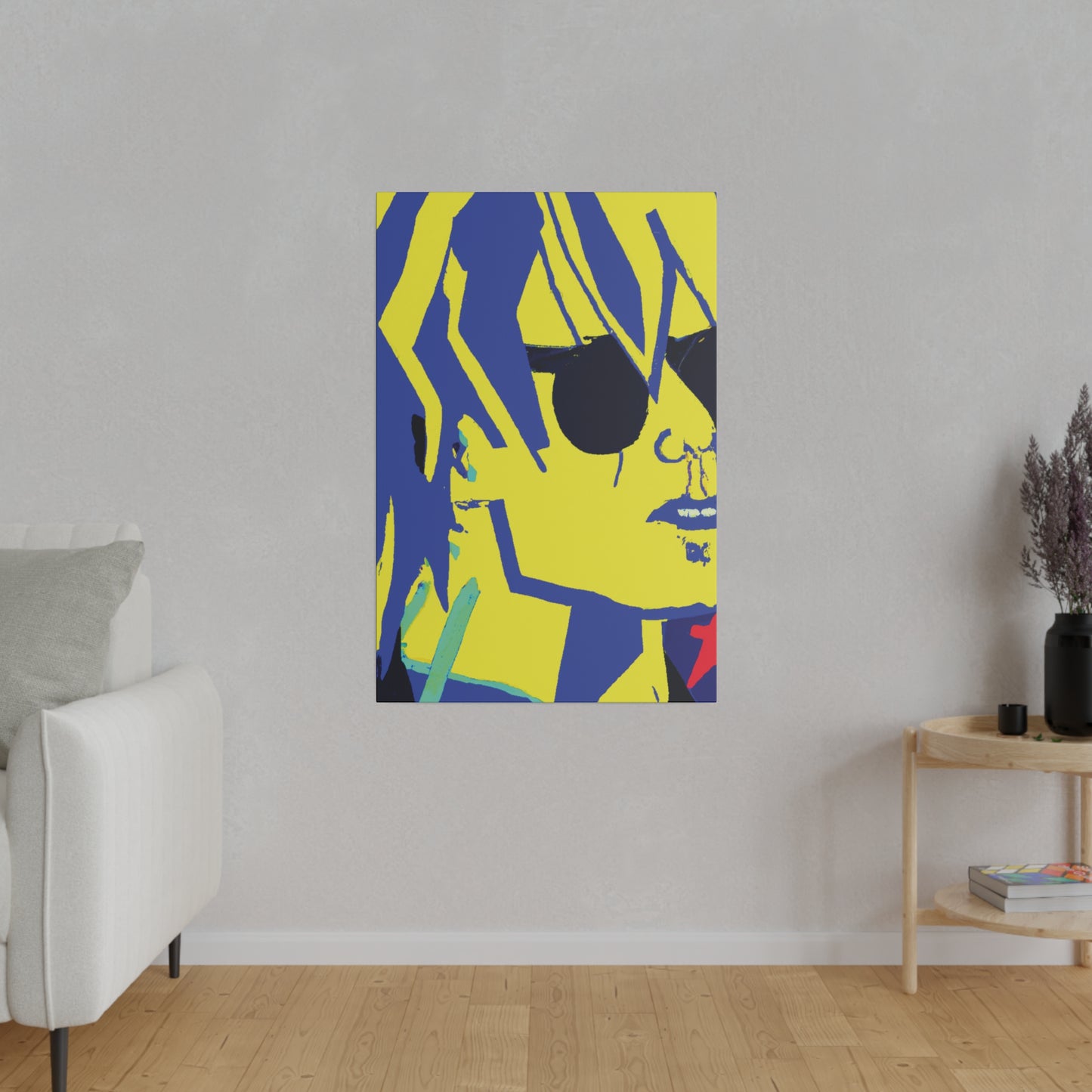 5225U - Rockstar Painting Print | Face | Abstract | Poster | Home Decor | Wall Art | Music Art | Canvas