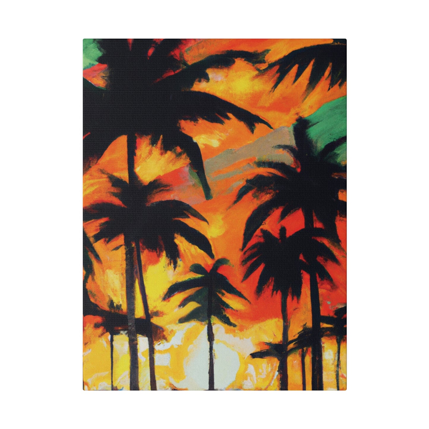 4567E - Miami Beach Sunset Painting Print | Miami | Beach | Sunset | Poster | Home Decor | Wall Art | Canvas